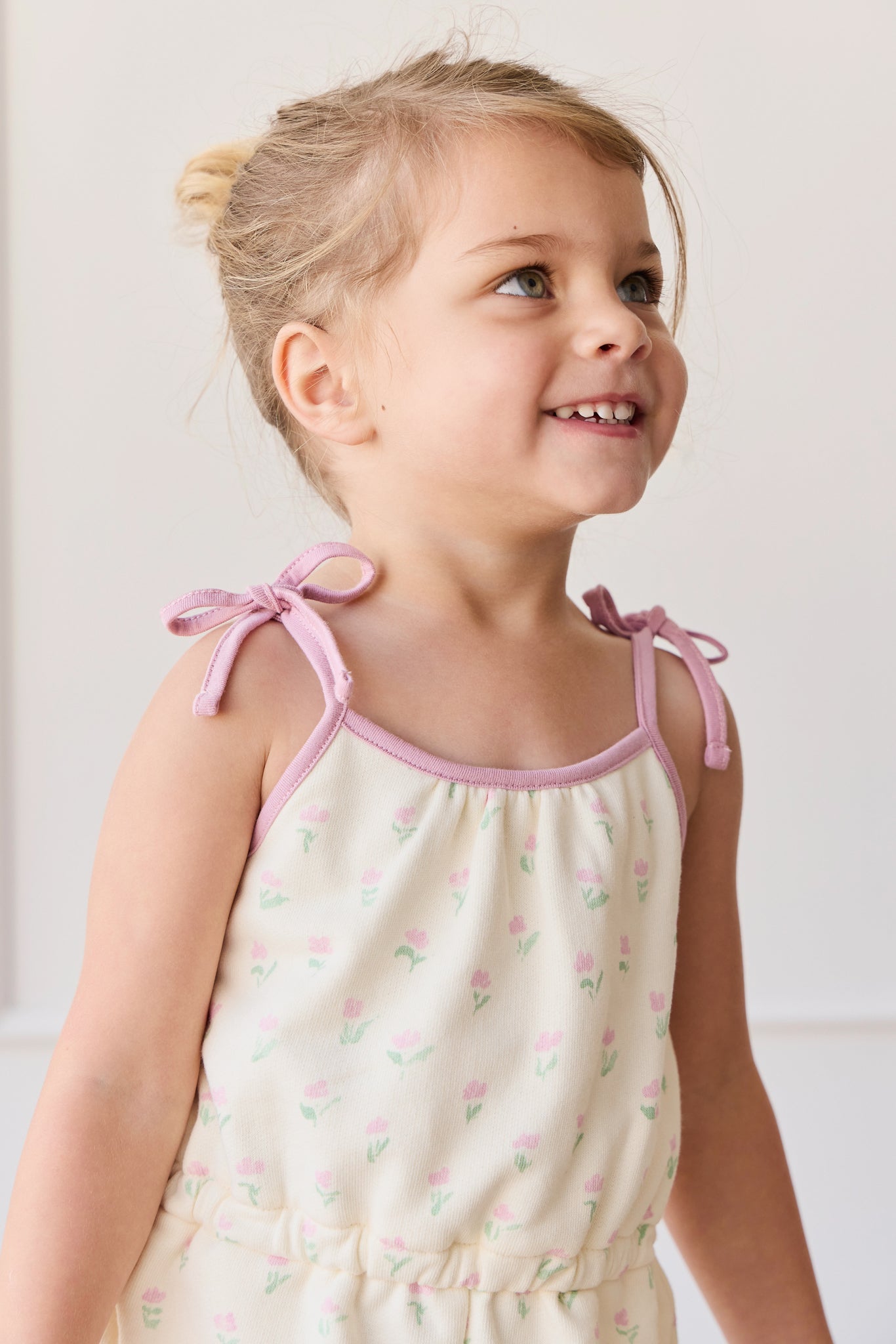 Organic Cotton Lilith Playsuit - Lila Pink