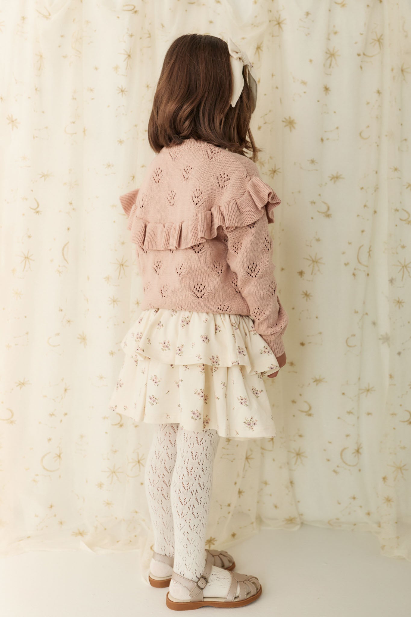 Organic Cotton Ruby Skirt - Goldie Bouquet Egret
