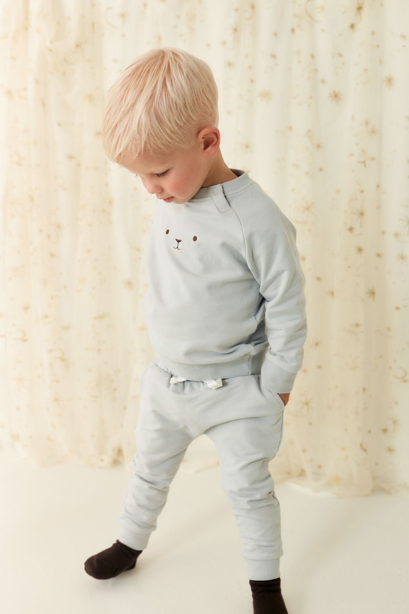 Organic Cotton Palmer Track Pant - Droplet