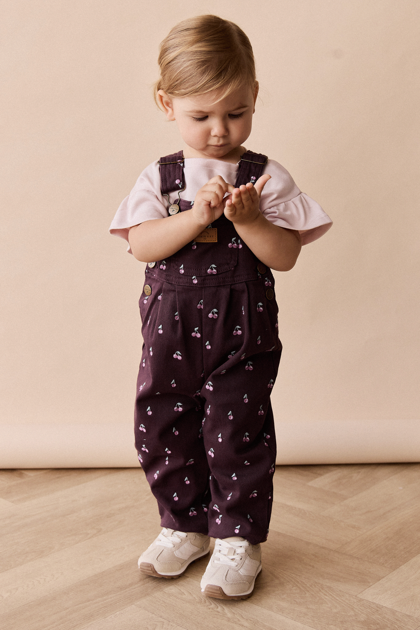 Blair Overall - Cherry Love Plum Embroidery