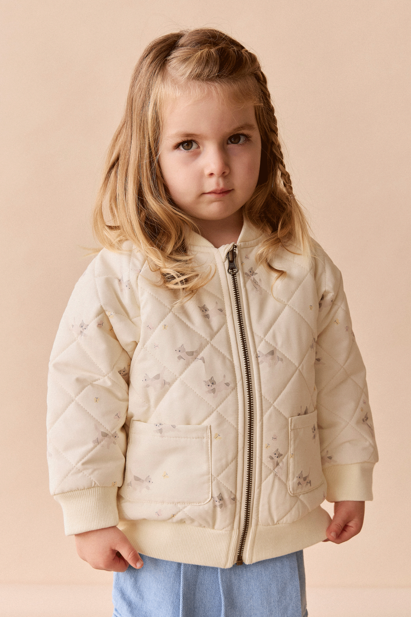 Cammy Jacket - Playful Kitten Whisper White