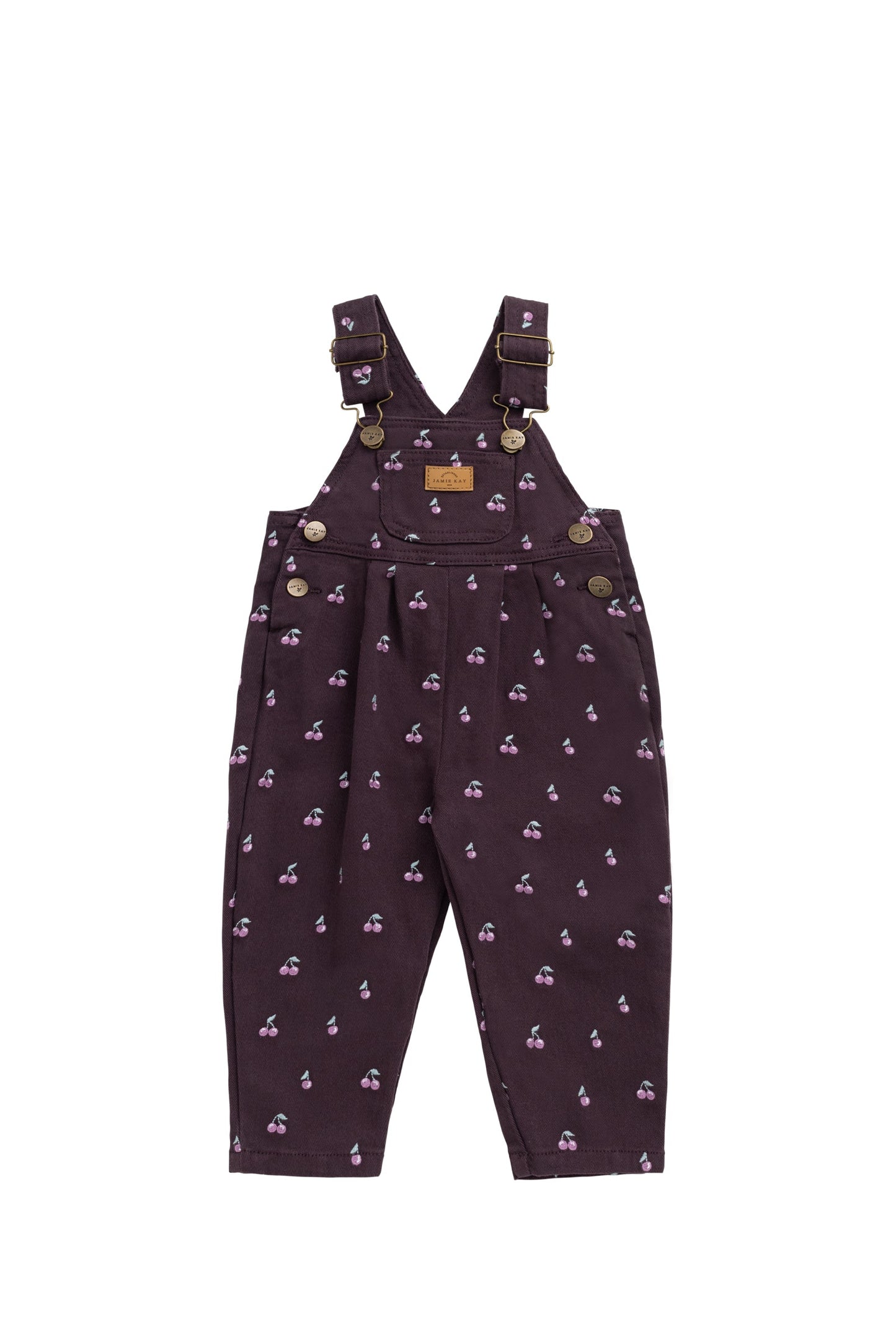 Blair Overall - Cherry Love Plum Embroidery