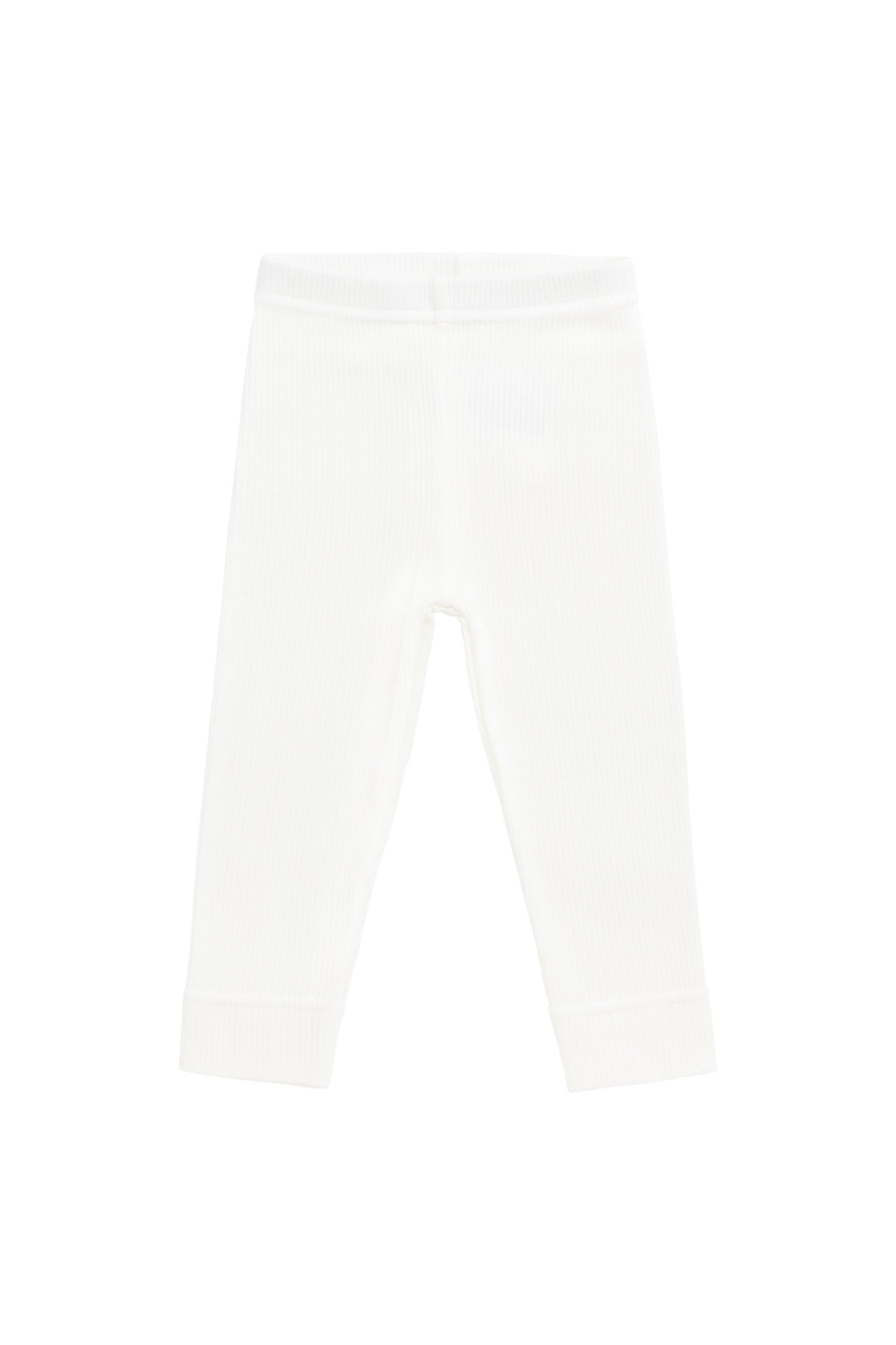 Organic Cotton Fine Rib Everyday Legging - Parchment