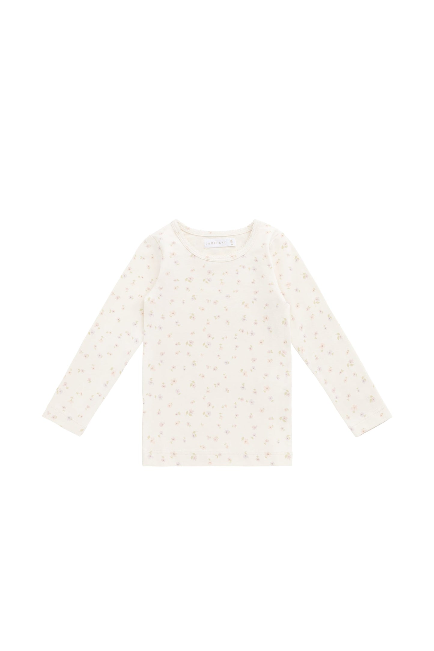 Organic Cotton Long Sleeve Top - Briella Whisper