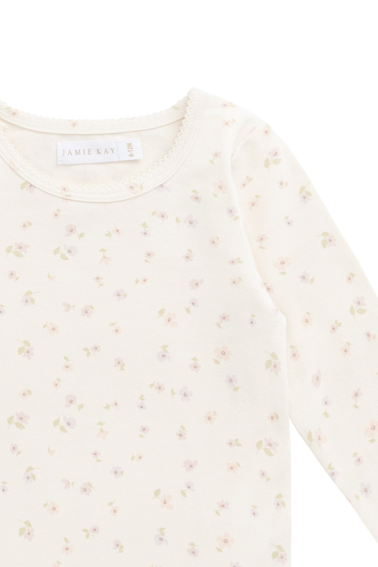 Organic Cotton Long Sleeve Top - Briella Whisper