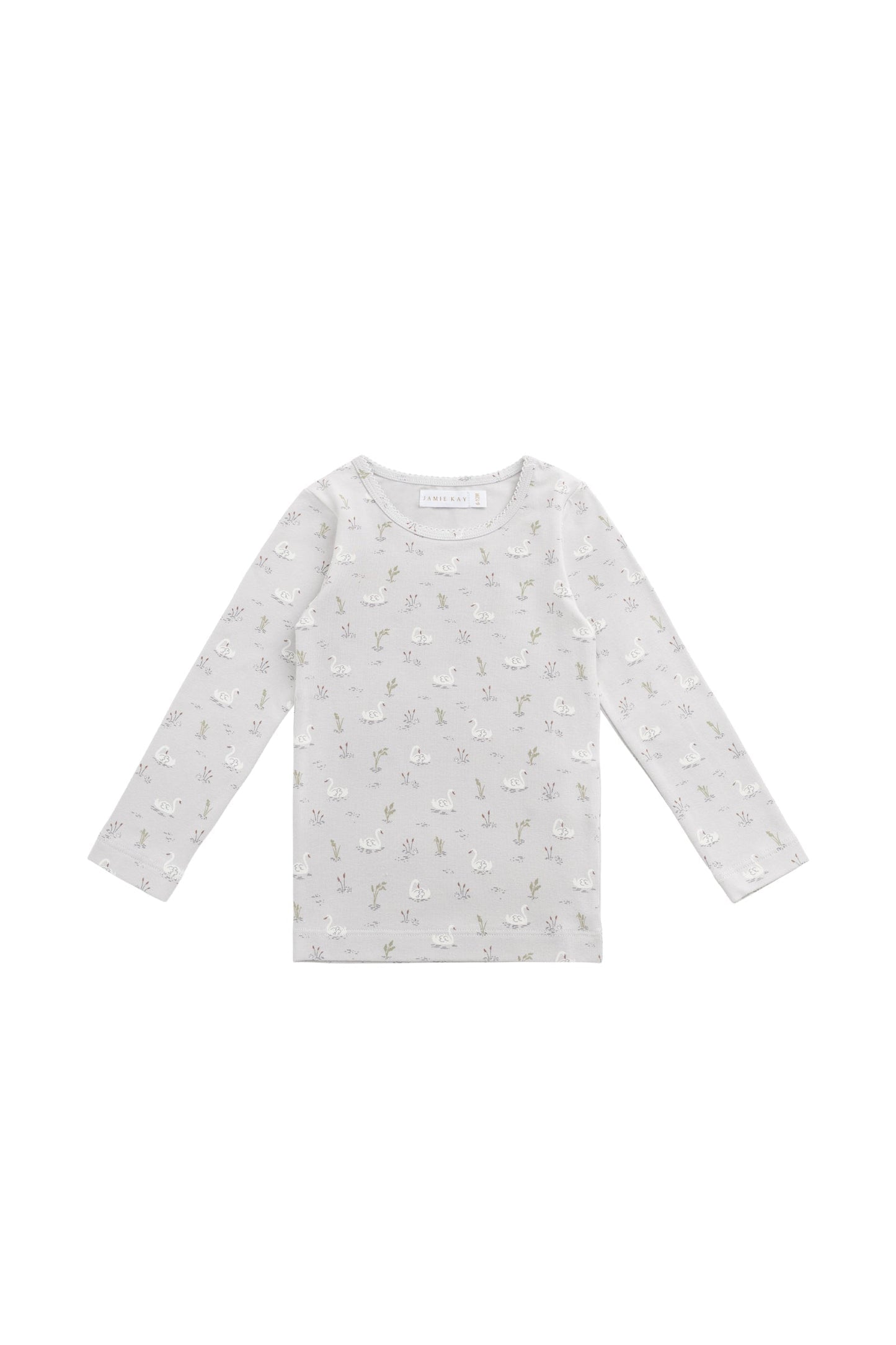 Organic Cotton Long Sleeve Top - Swanning Dawn Blue