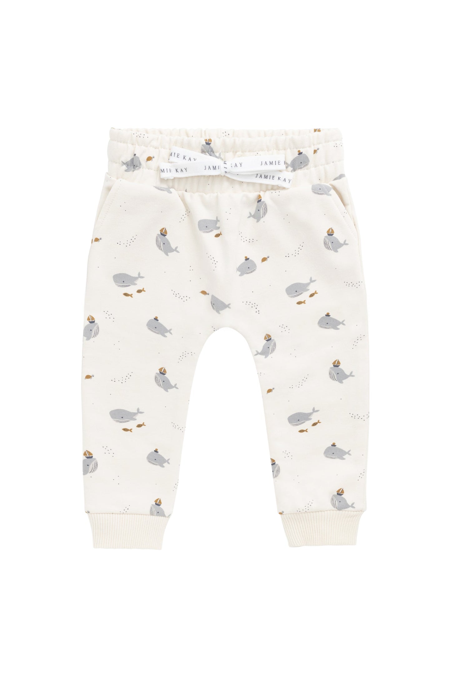 Organic Cotton Morgan Track Pant - Cloud Whales
