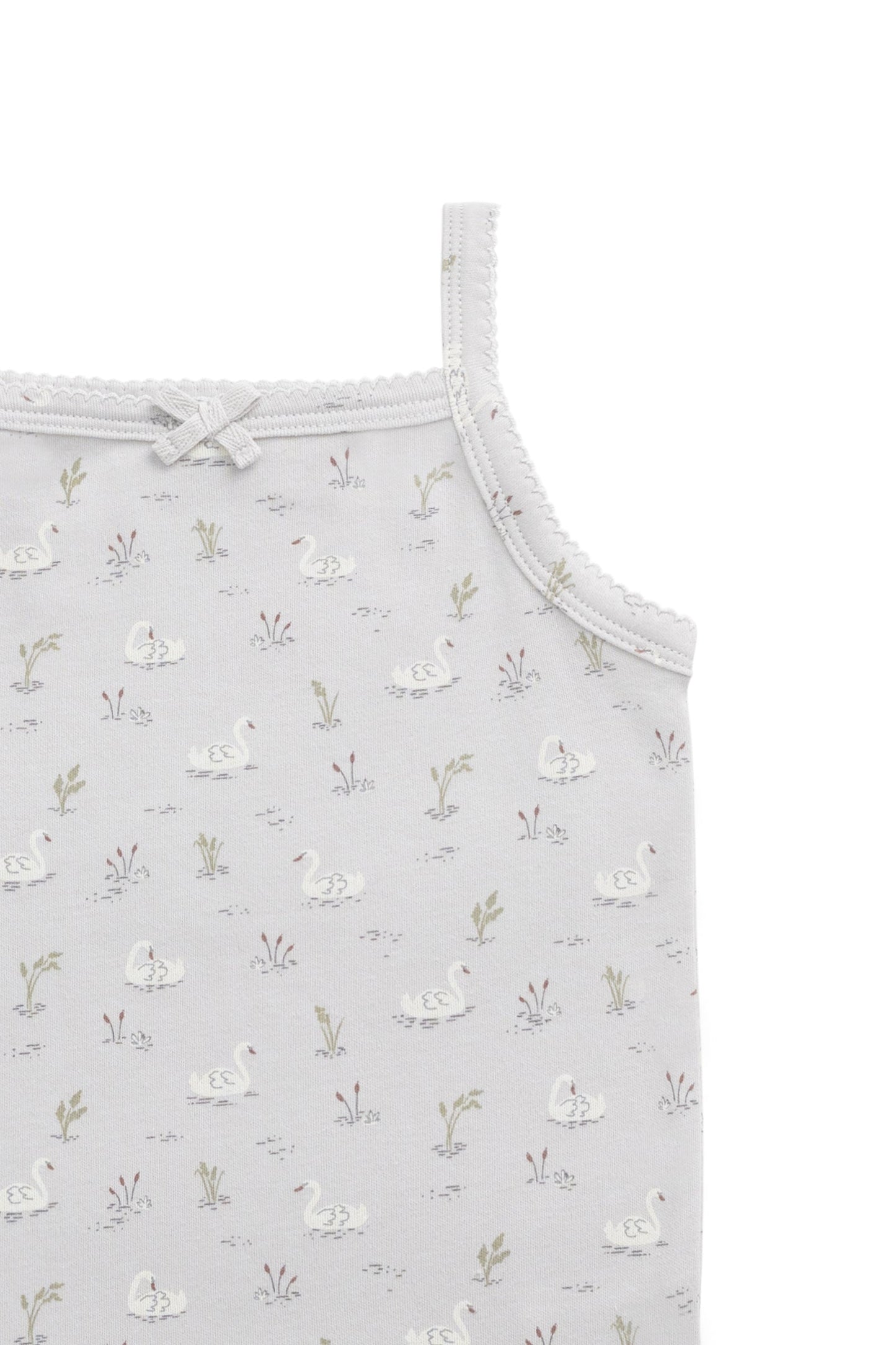 Organic Cotton Singlet - Swanning Dawn Blue