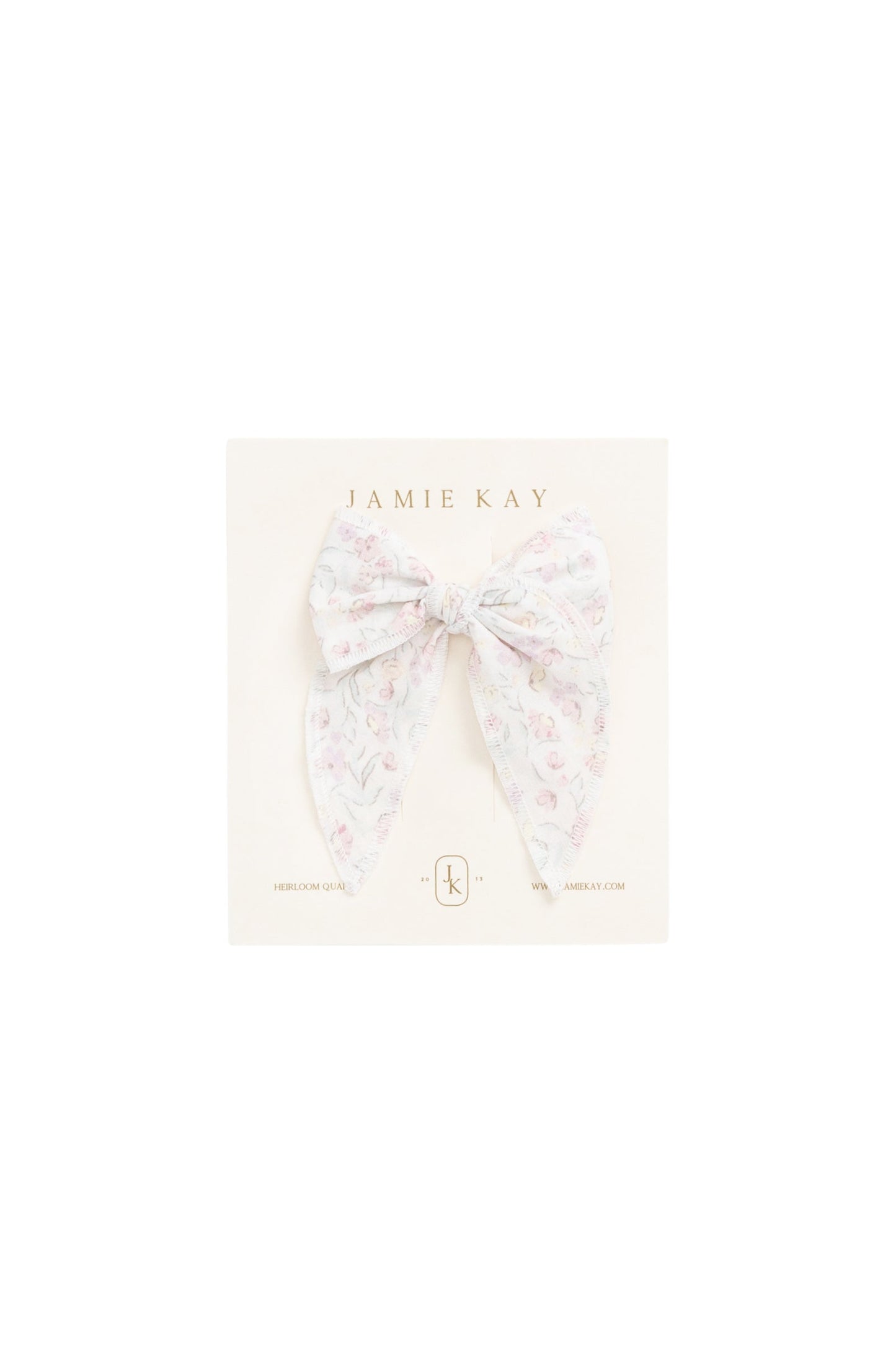 Organic Cotton Voile Bow - Grace Floral