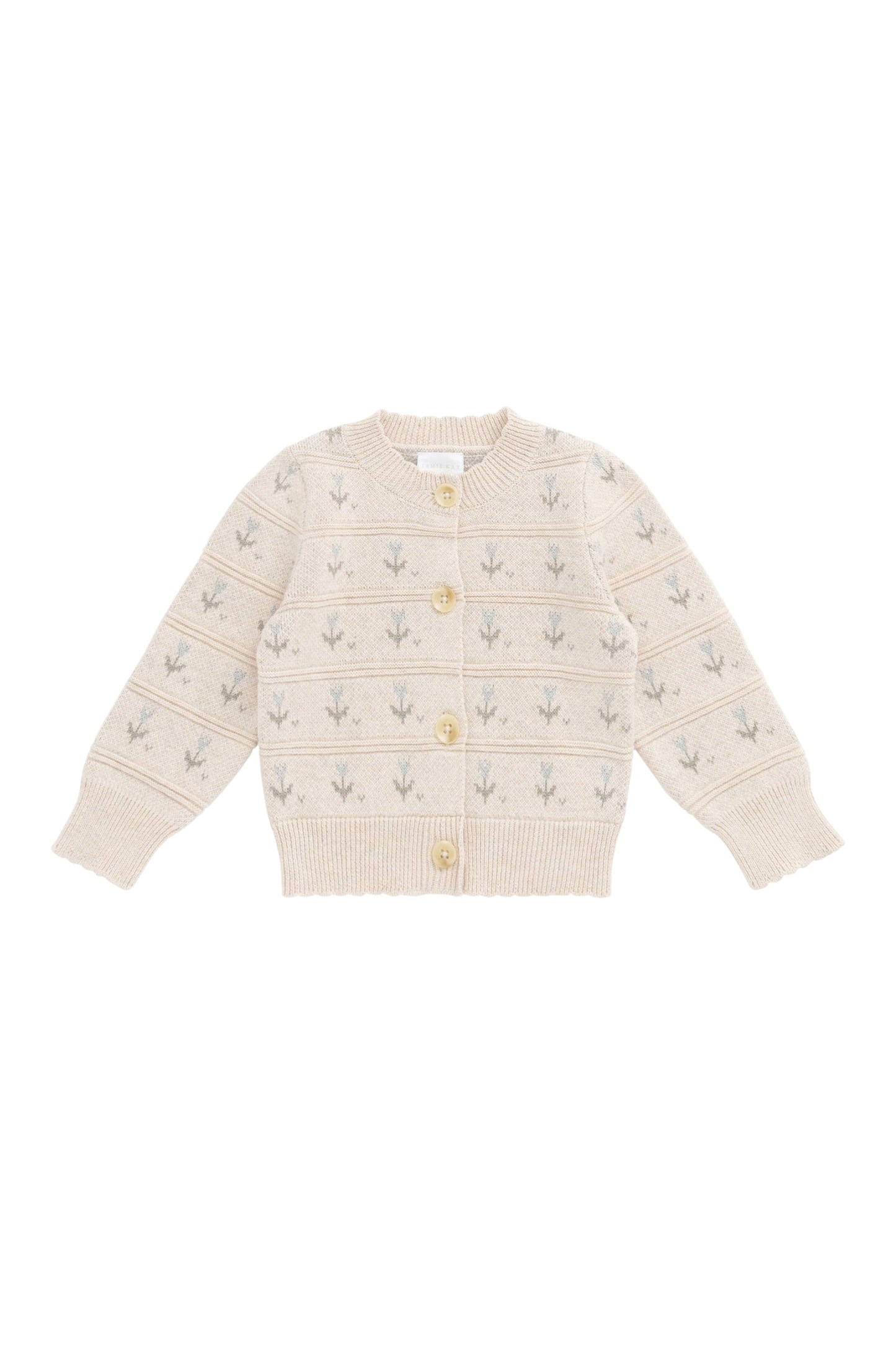 Penny Cardigan - Penny Flower Jacquard Dawn