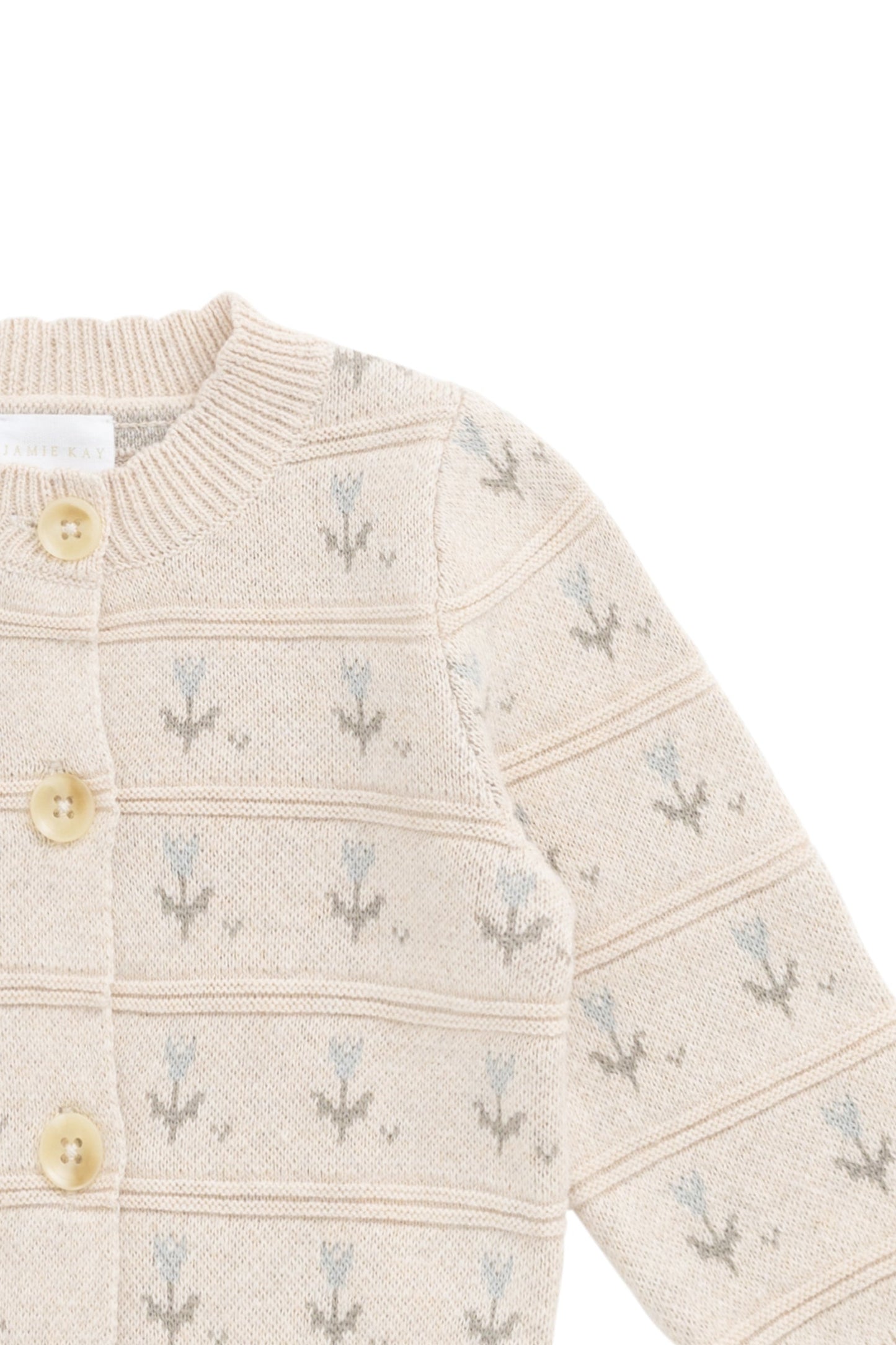Penny Cardigan - Penny Flower Jacquard Dawn
