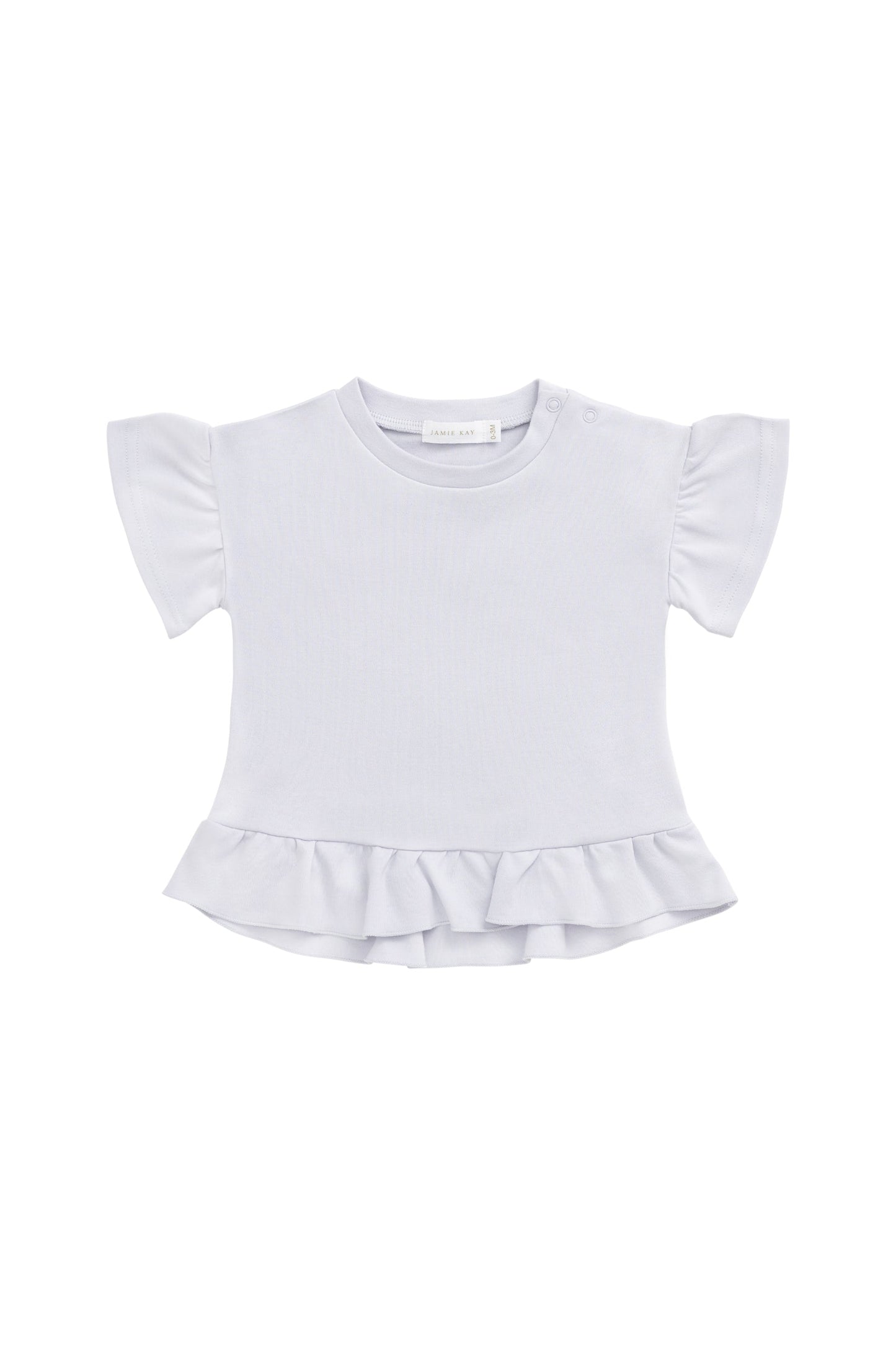 Pima Cotton Courtney Ruffle Top - Tulle