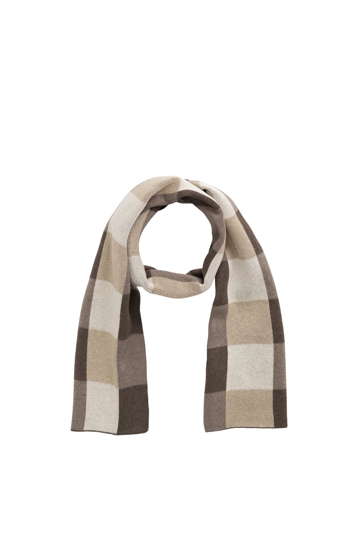 Checkered Scarf - Brioche