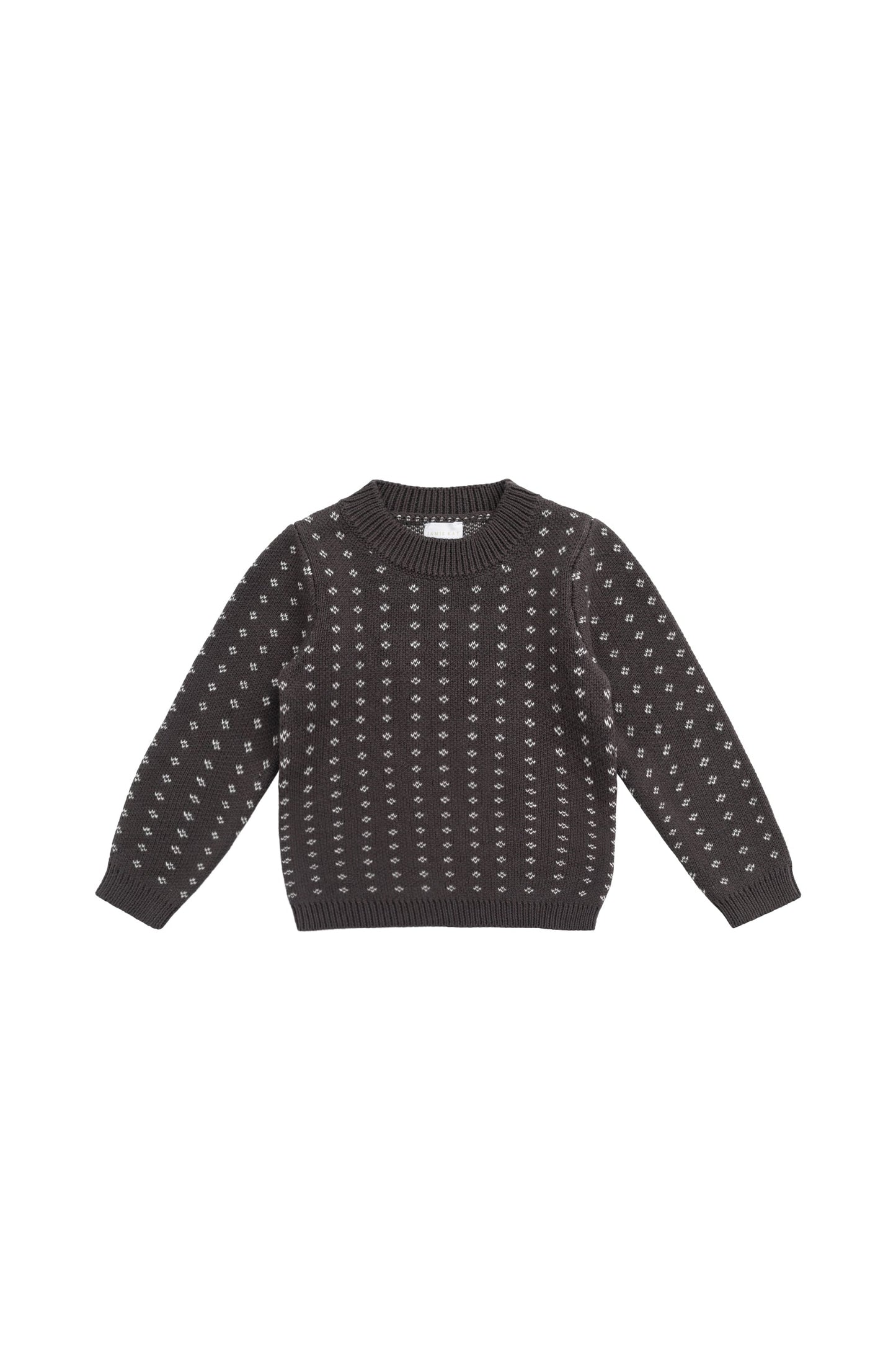 Dorian Jumper - Knitted Diamonds Coffee