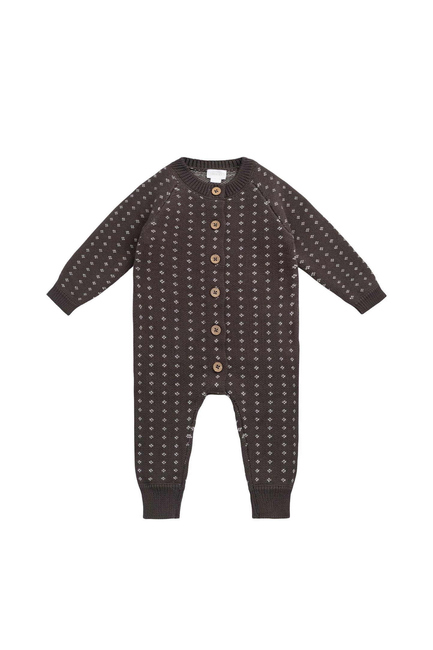 Dorian Onepiece - Knitted Diamonds Coffee
