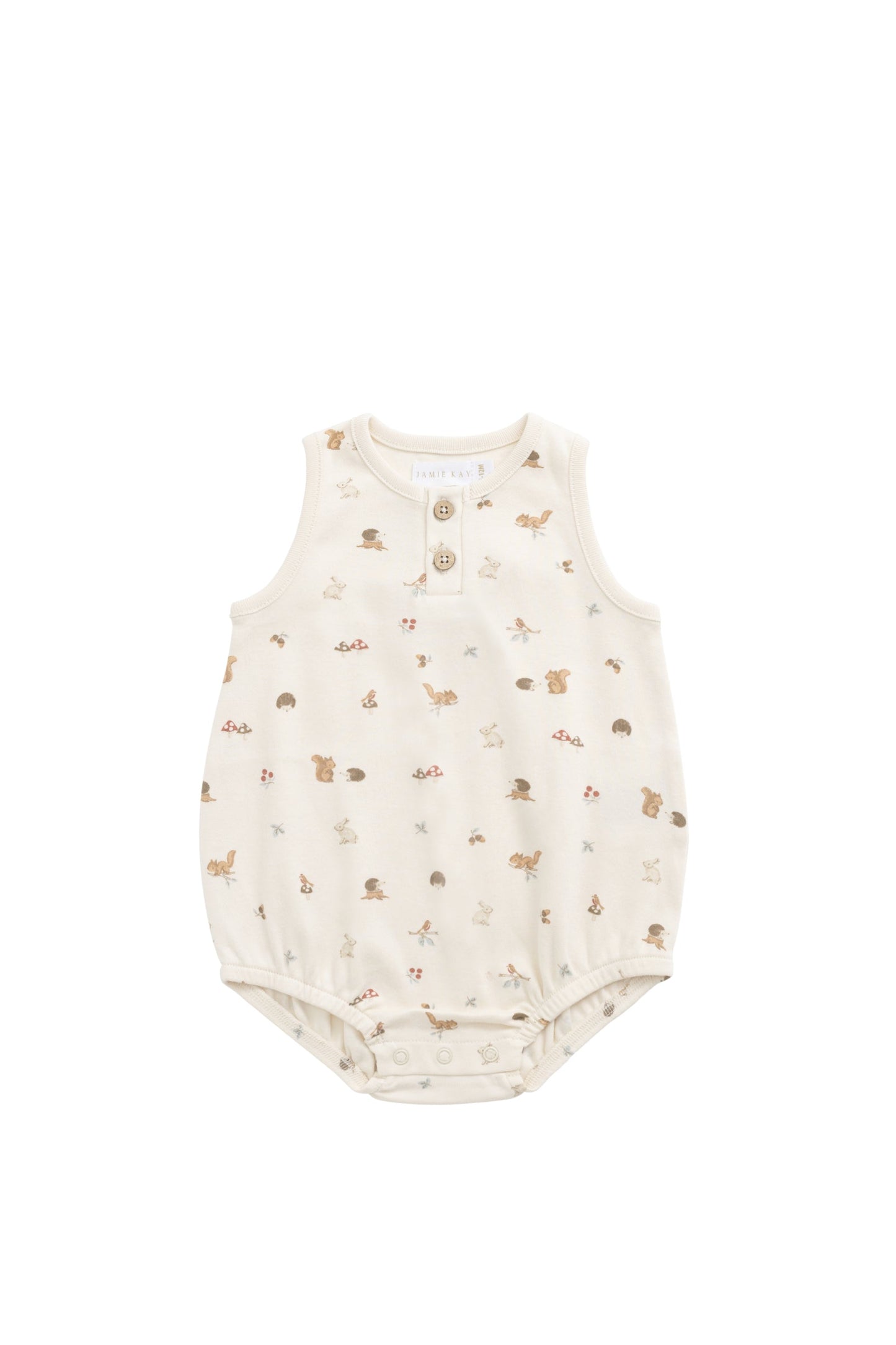 Organic Cotton Archie Playsuit - Forest Gathering