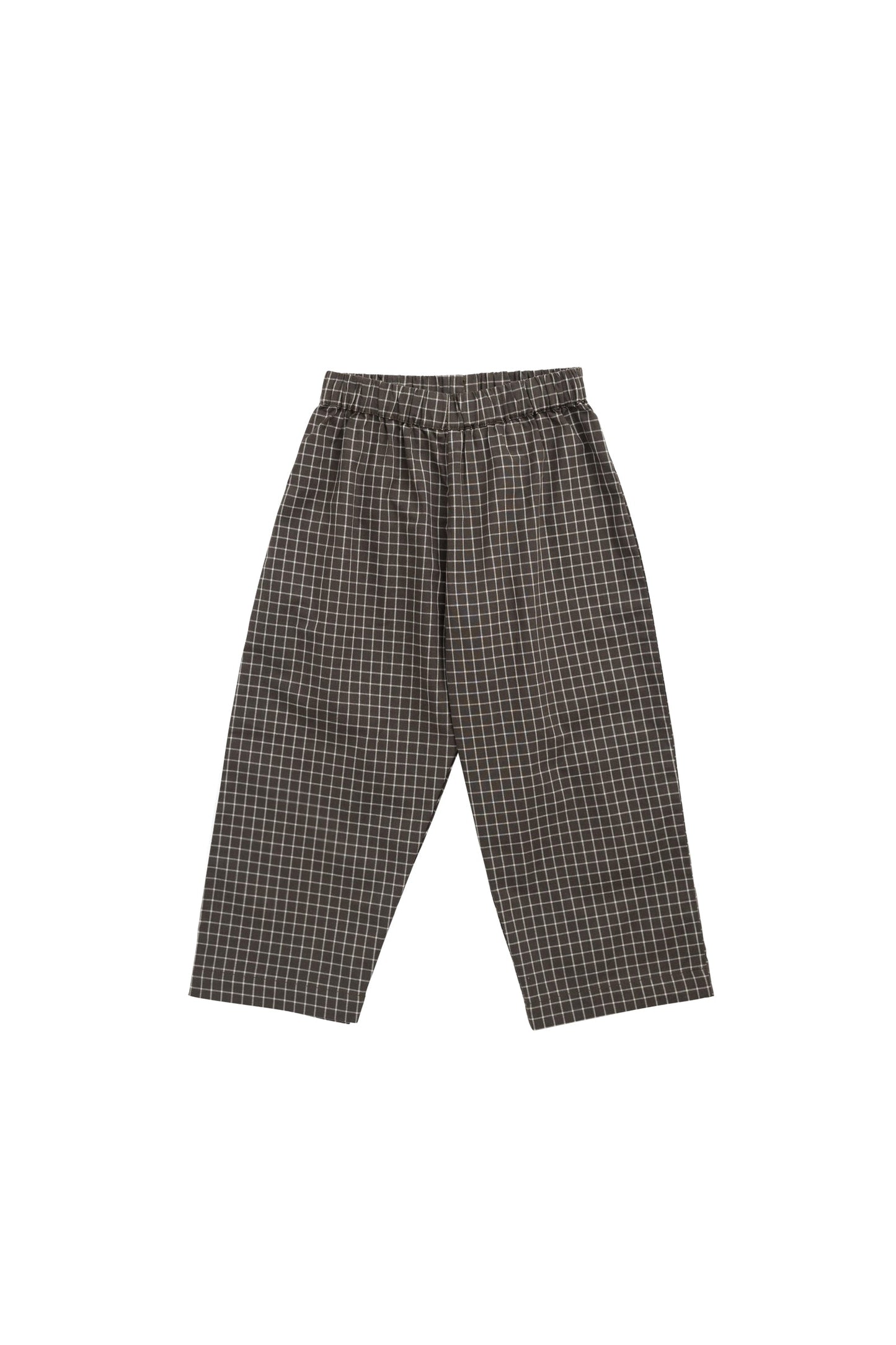 Organic Cotton Kingston Pant - Coffee Grid