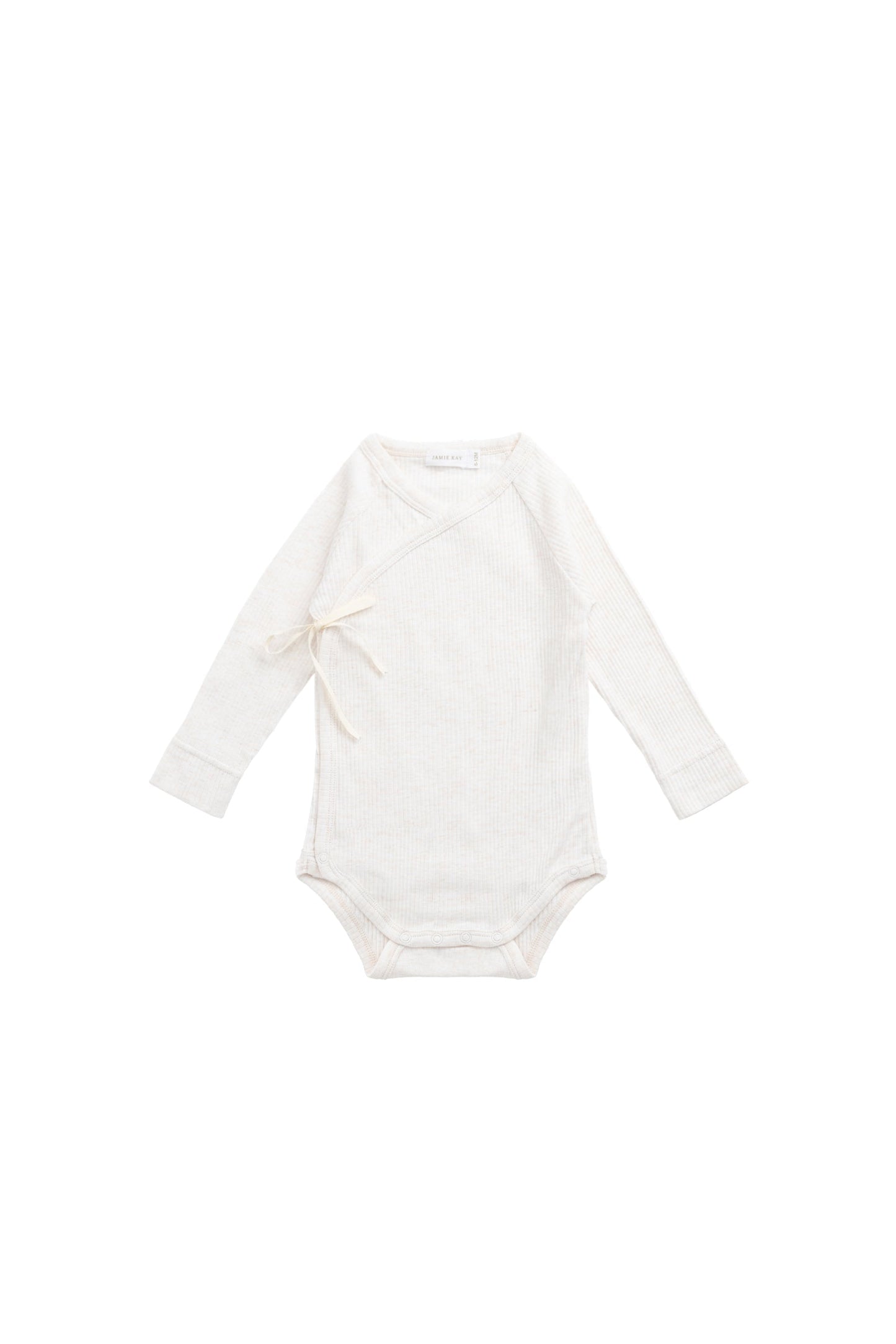 Organic Cotton Modal Marina Long Sleeve Bodysuit - Icing Marle