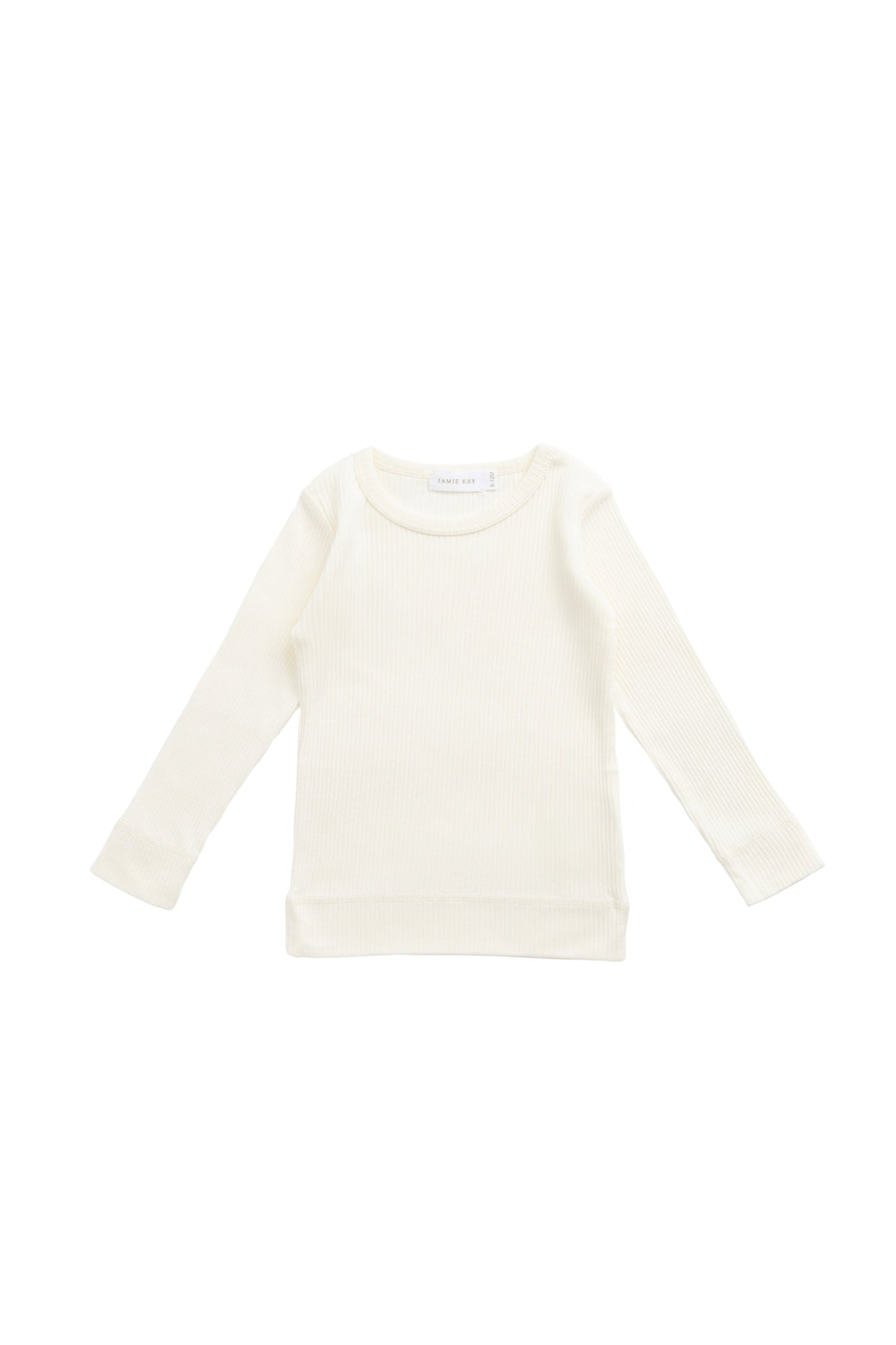 Organic Cotton Modal Marina Long Sleeve Top - Parchment