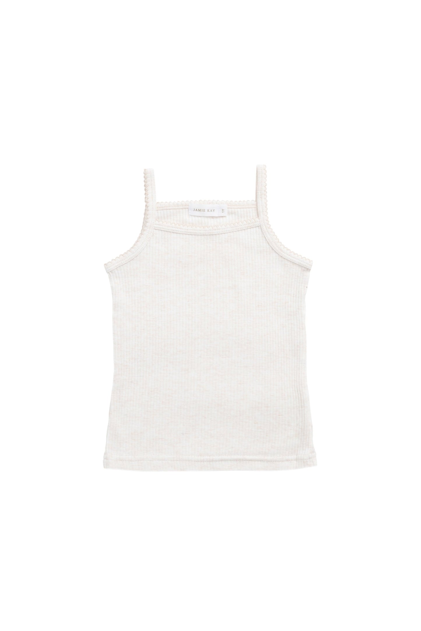 Organic Cotton Modal Marina Singlet - Icing Marle