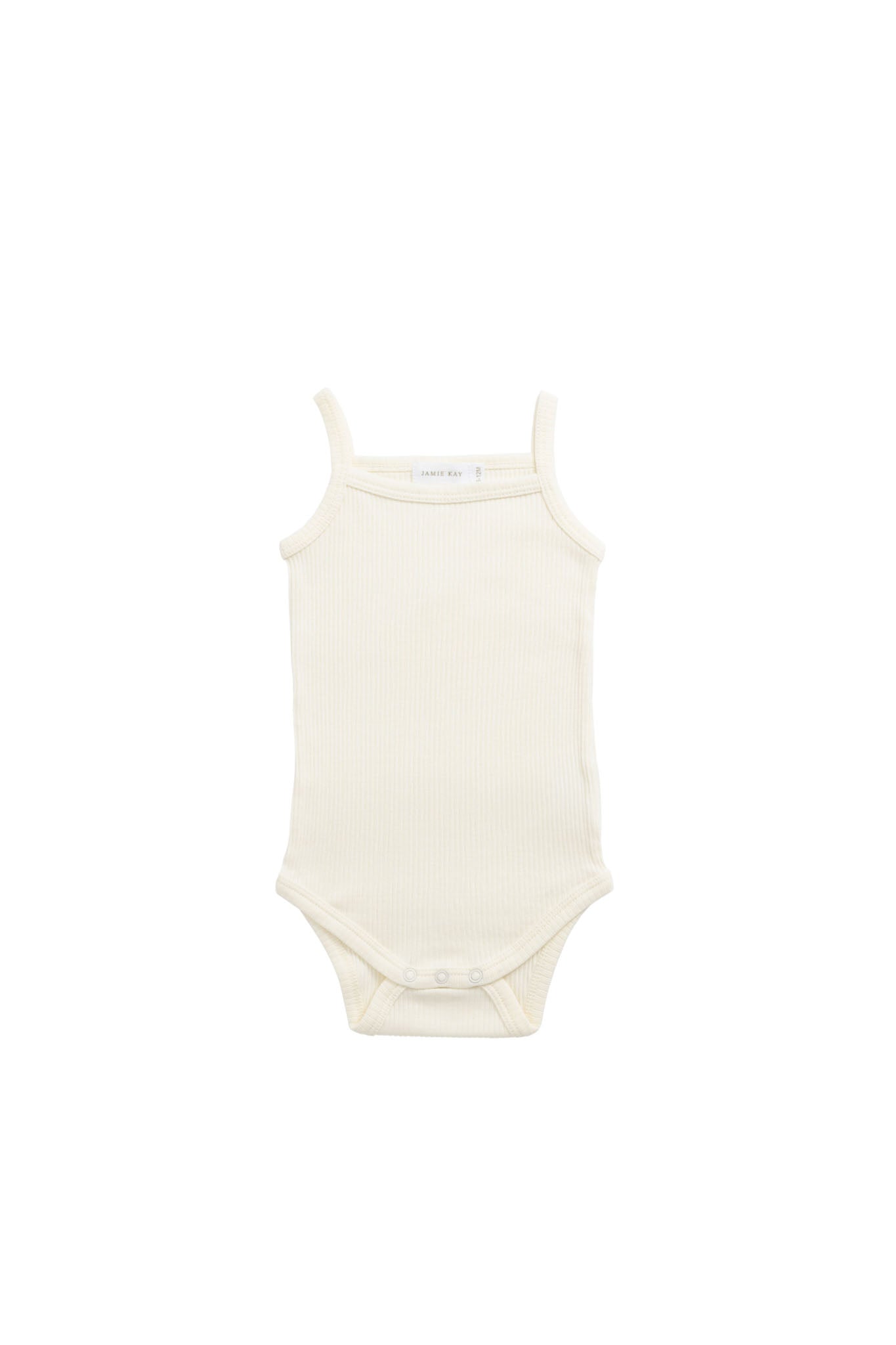 Organic Cotton Modal Singlet Bodysuit - Parchment