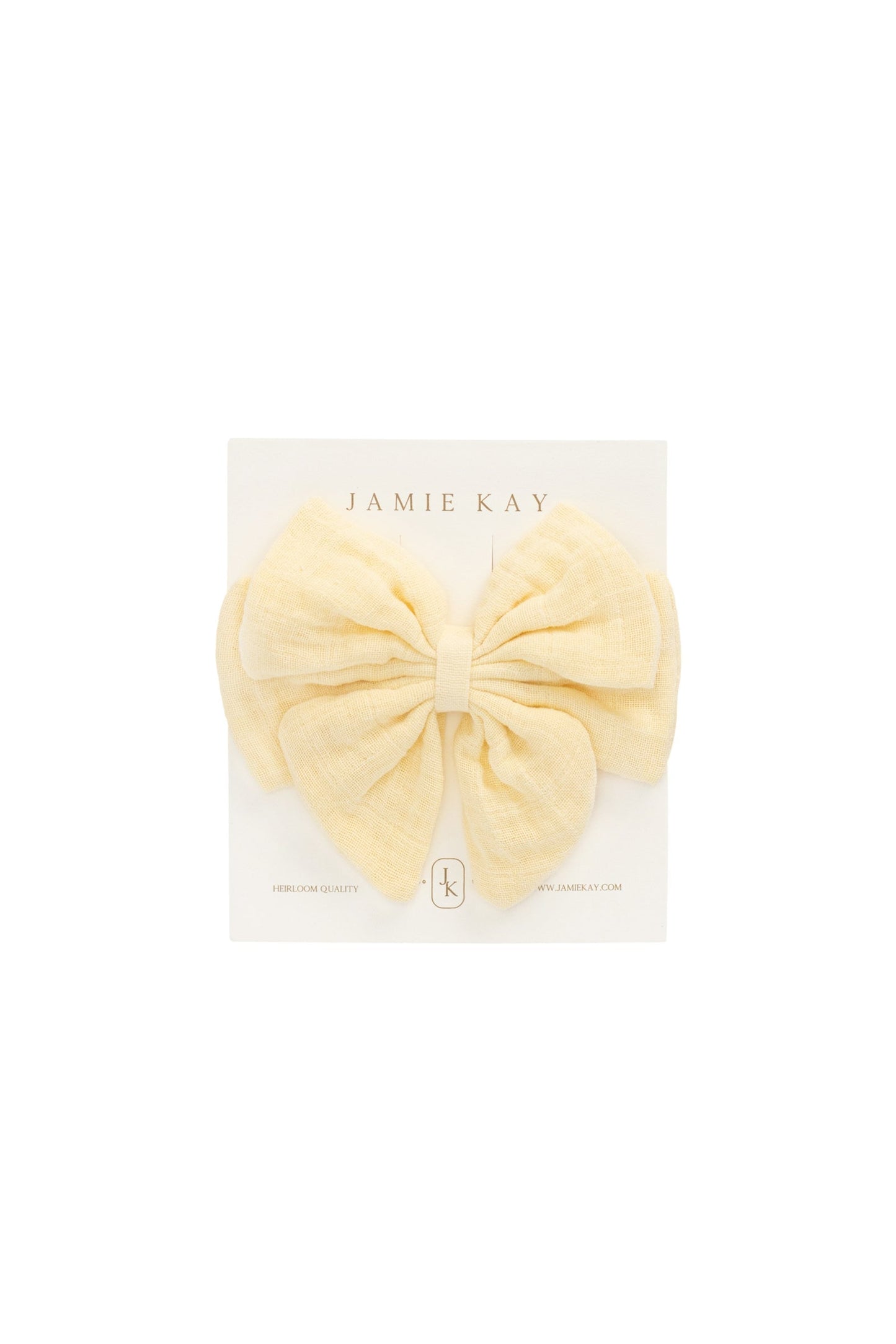 Organic Cotton Muslin Annalise Bow - Sunshine