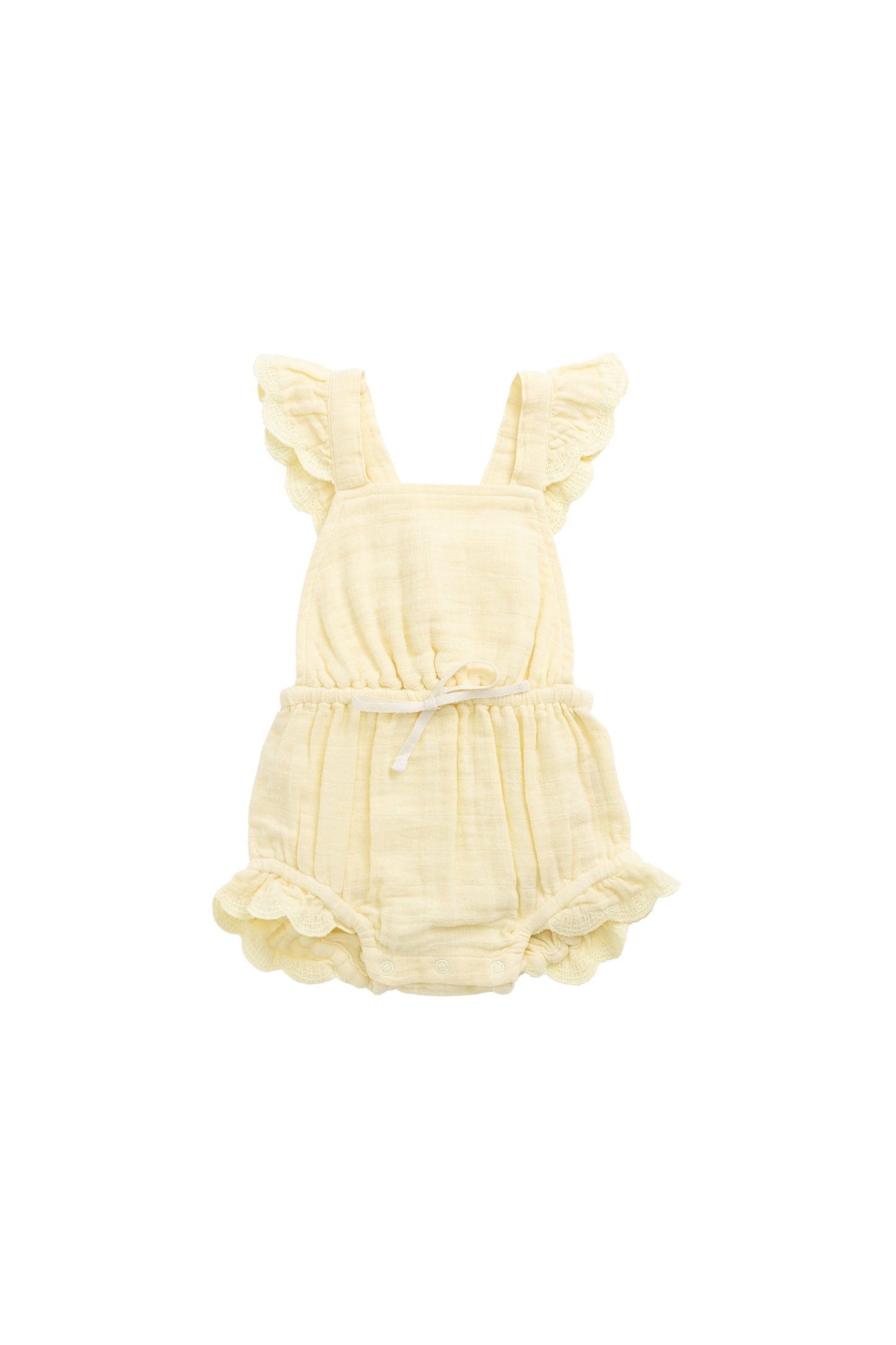 Organic Cotton Muslin Luciana Playsuit - Sunshine