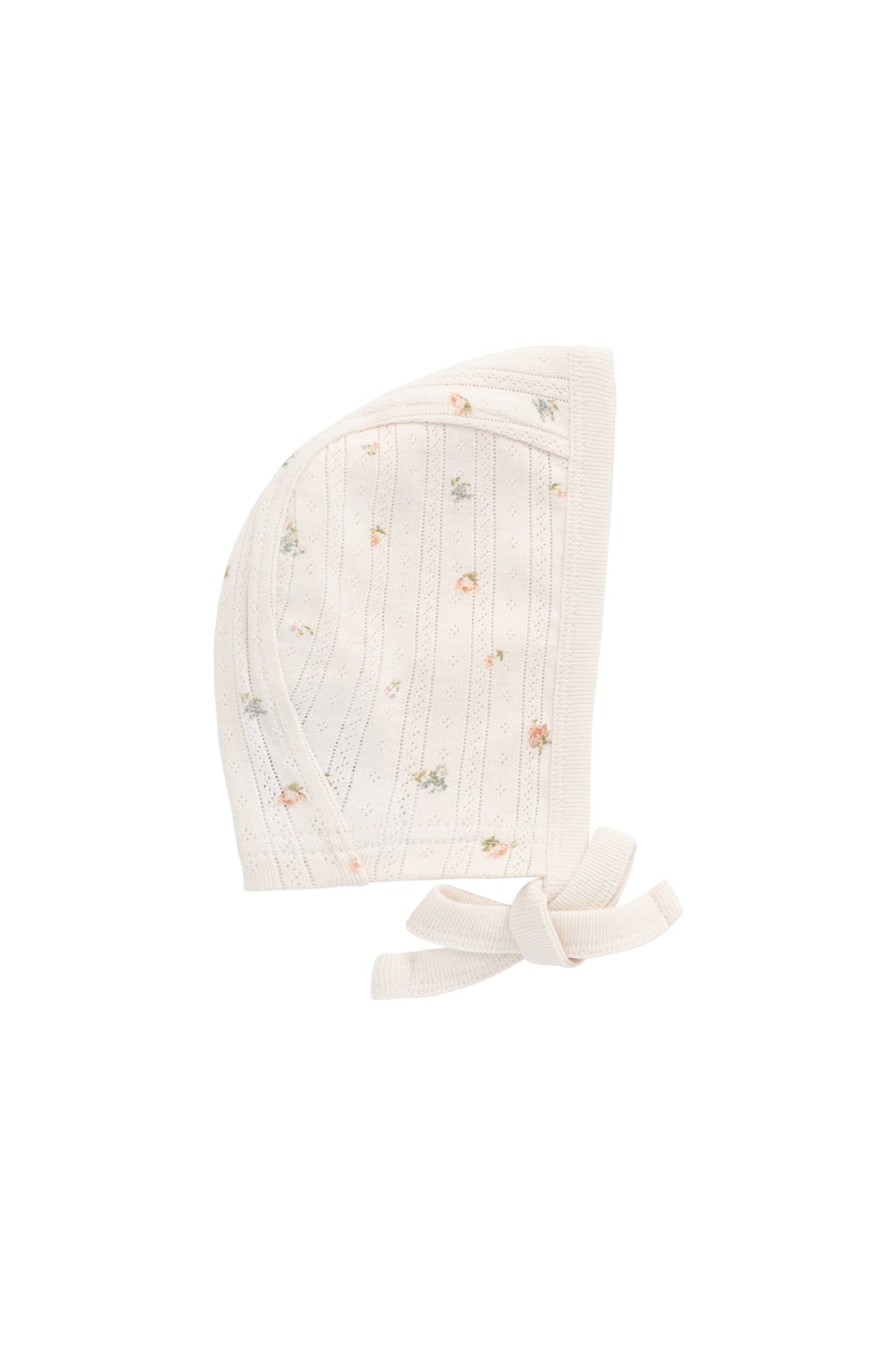 Organic Cotton Pointelle Bonnet - Sweet Magnolia Simple