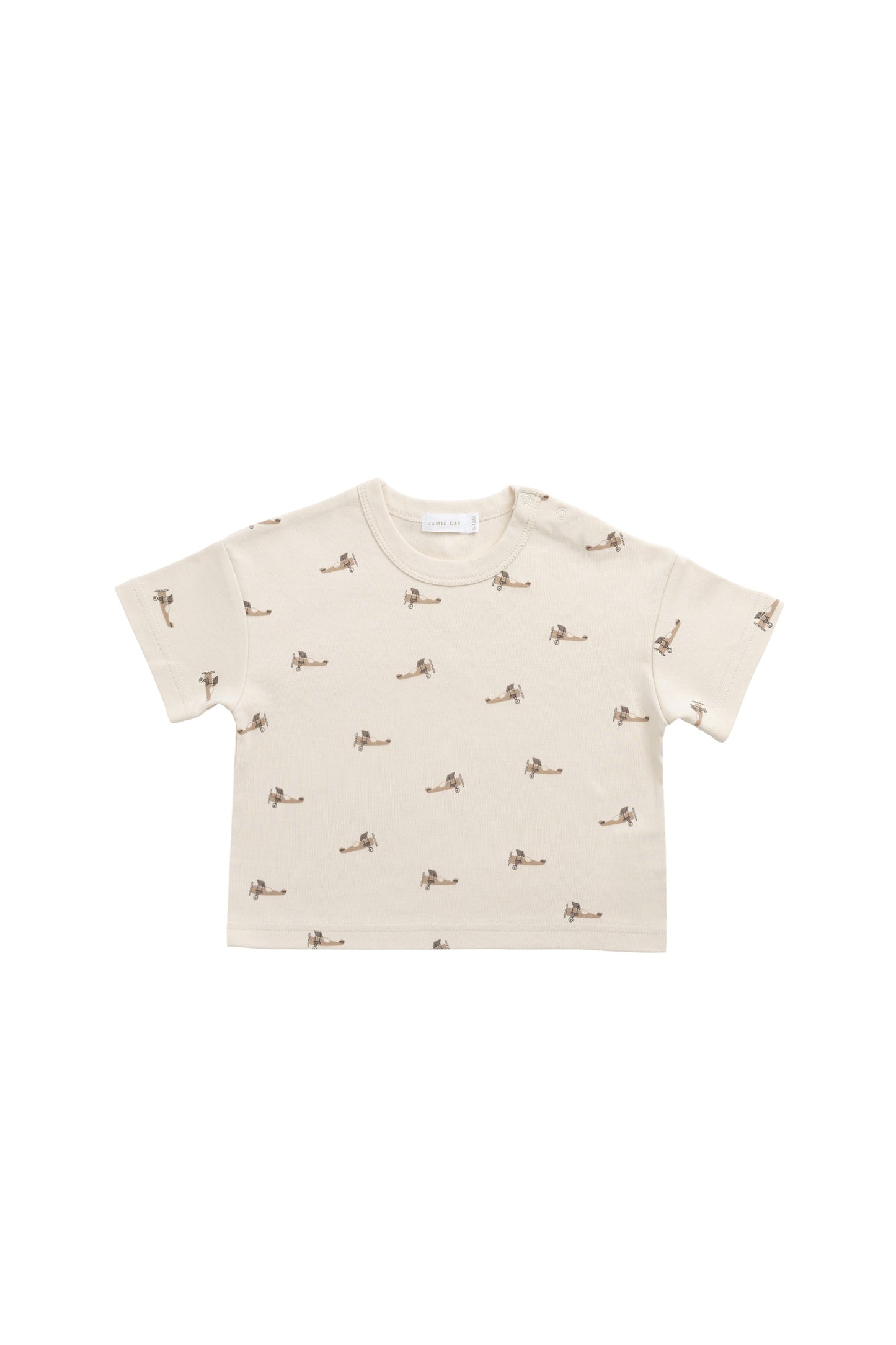 Pima Cotton Wesley Tee - Fly High Vanilla Cream