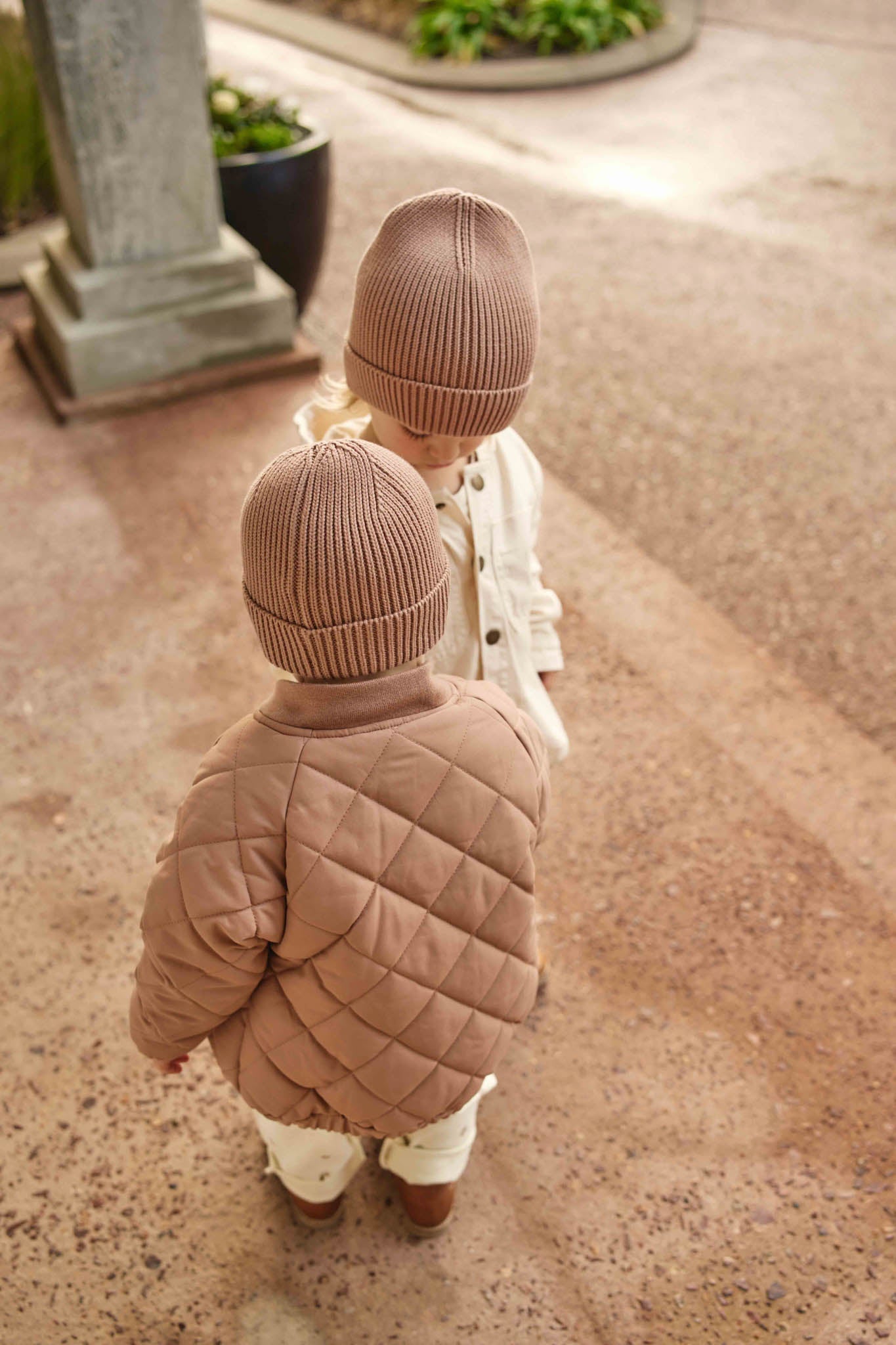 Leon Knitted Beanie - Pale Terracotta