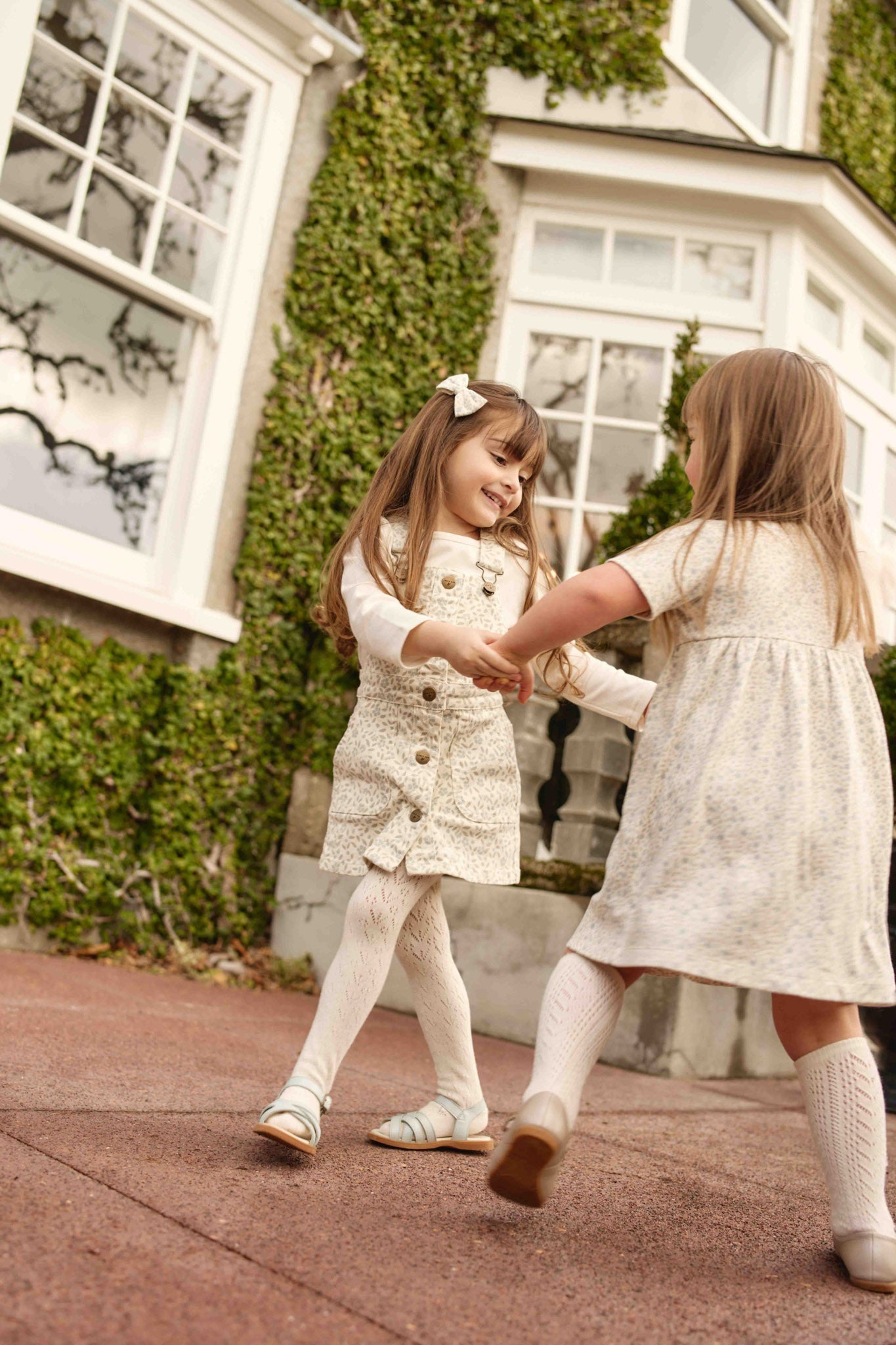 Vintage Overall Dress - Elodie Whisper White