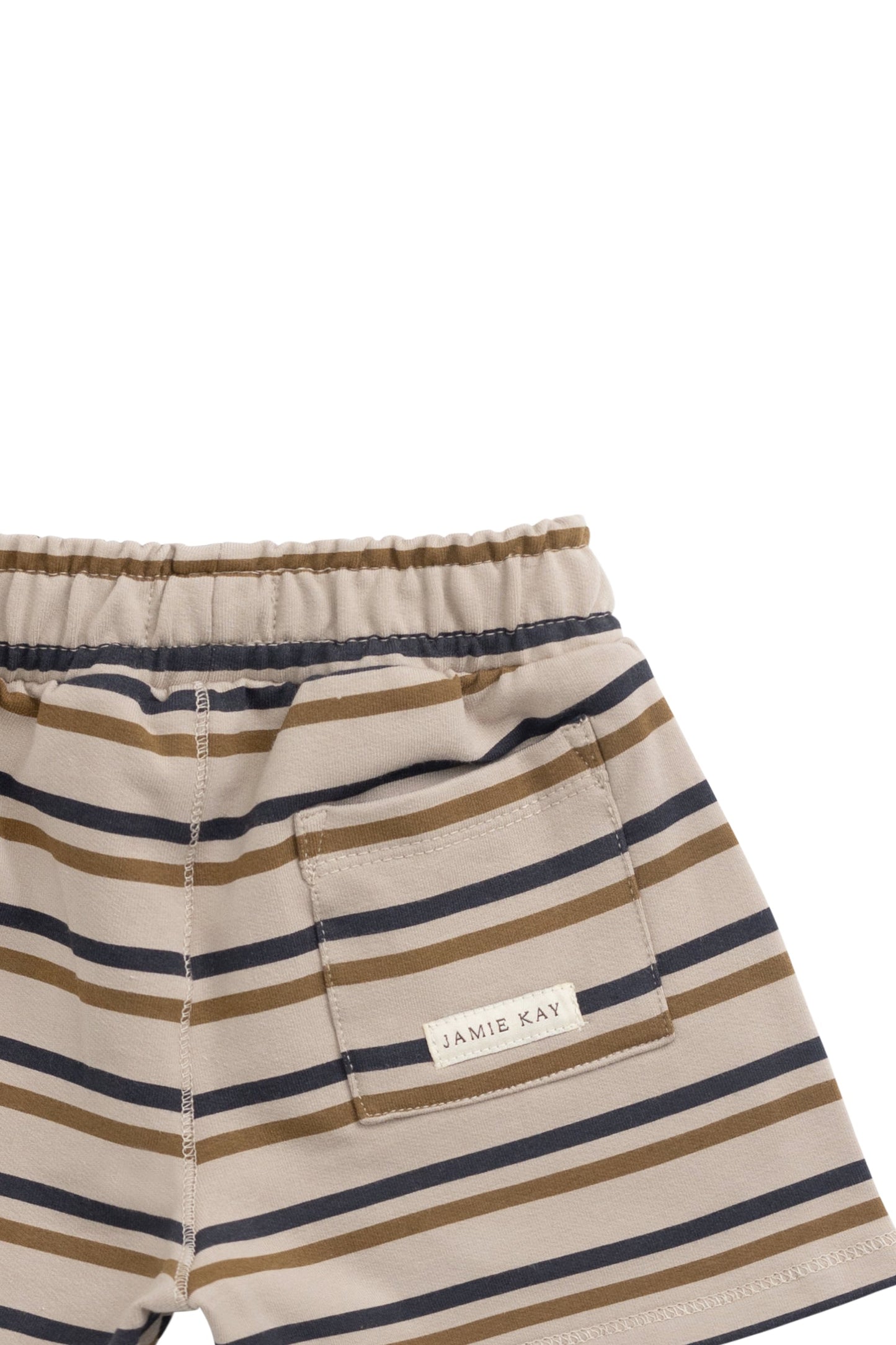 Organic Cotton Jalen Short - Raynor Stripe Pale Khaki
