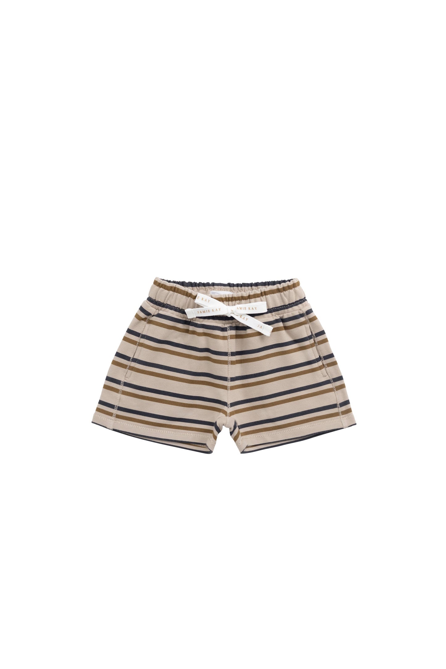 Organic Cotton Jalen Short - Raynor Stripe Pale Khaki