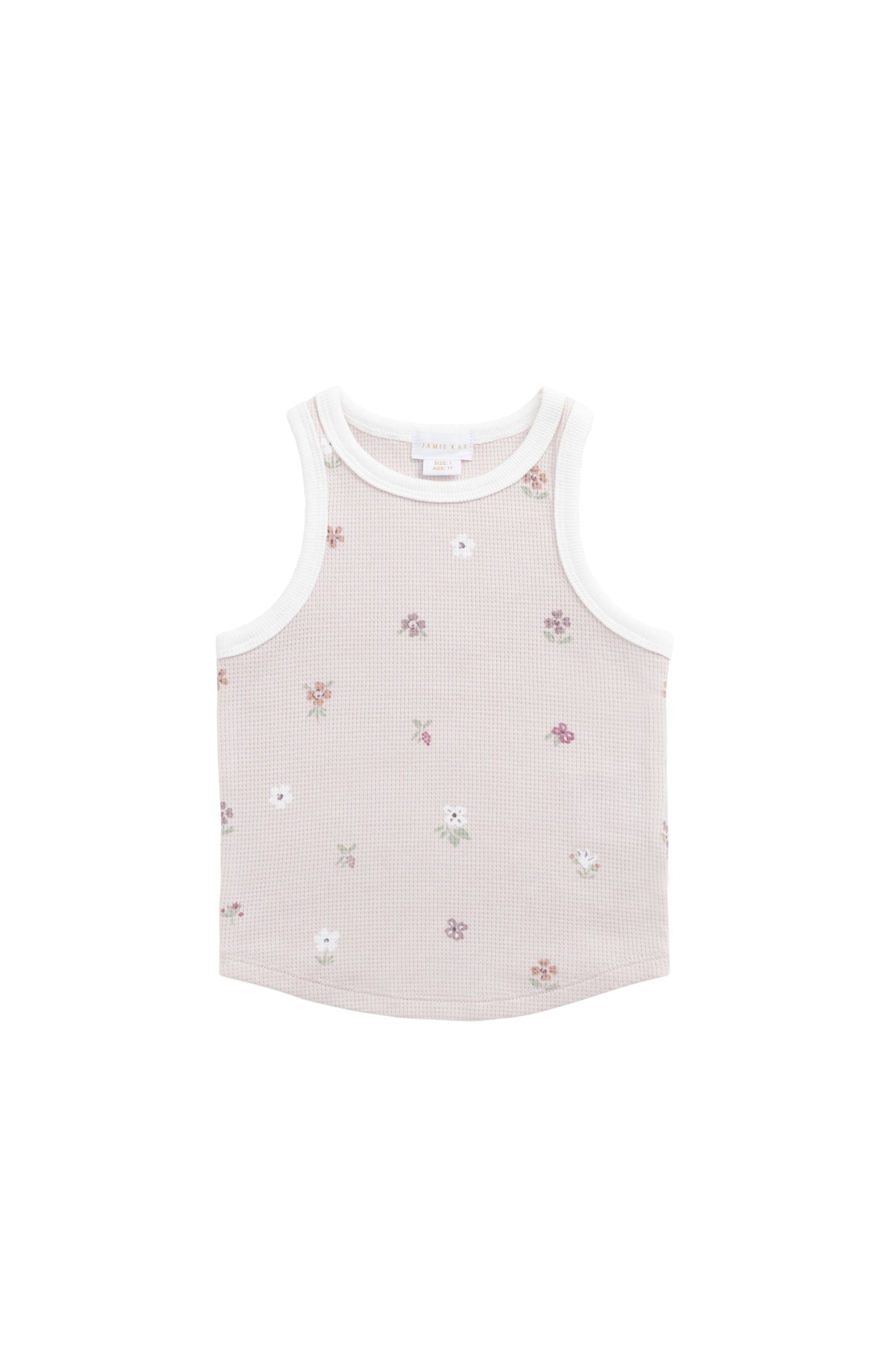 Waffle Molly Singlet - Carissa Mauve Large