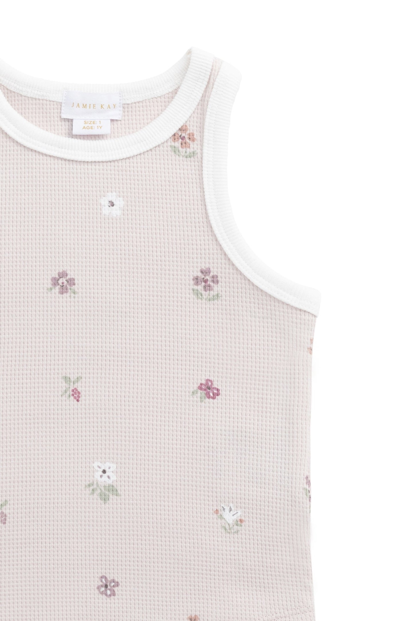 Waffle Molly Singlet - Carissa Mauve Large