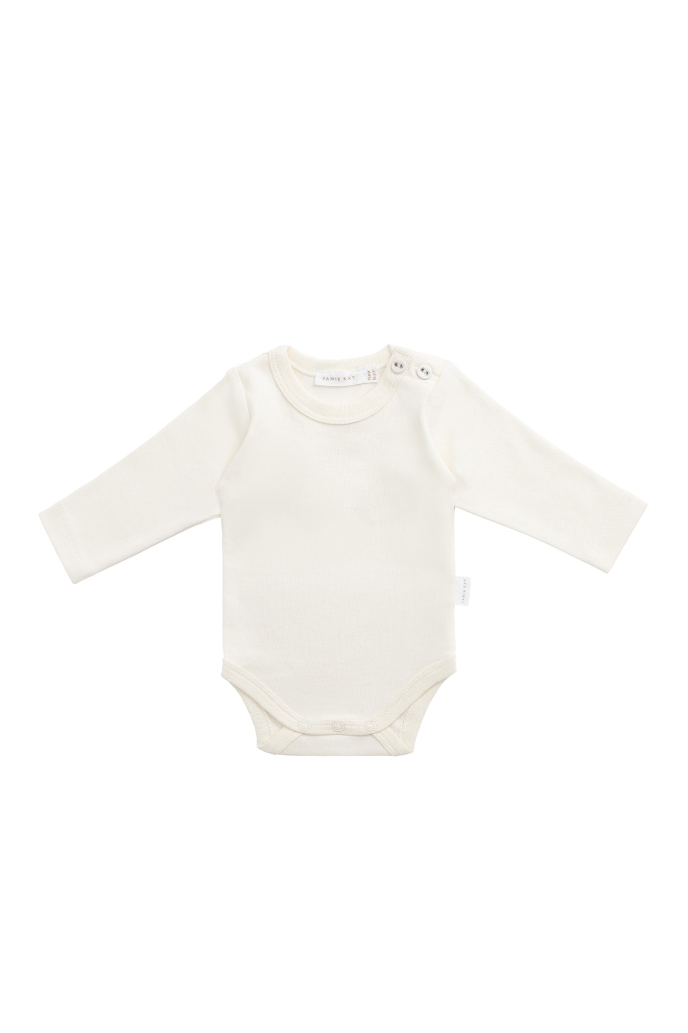Organic Cotton Elora Long Sleeve Bodysuit - Buttermilk
