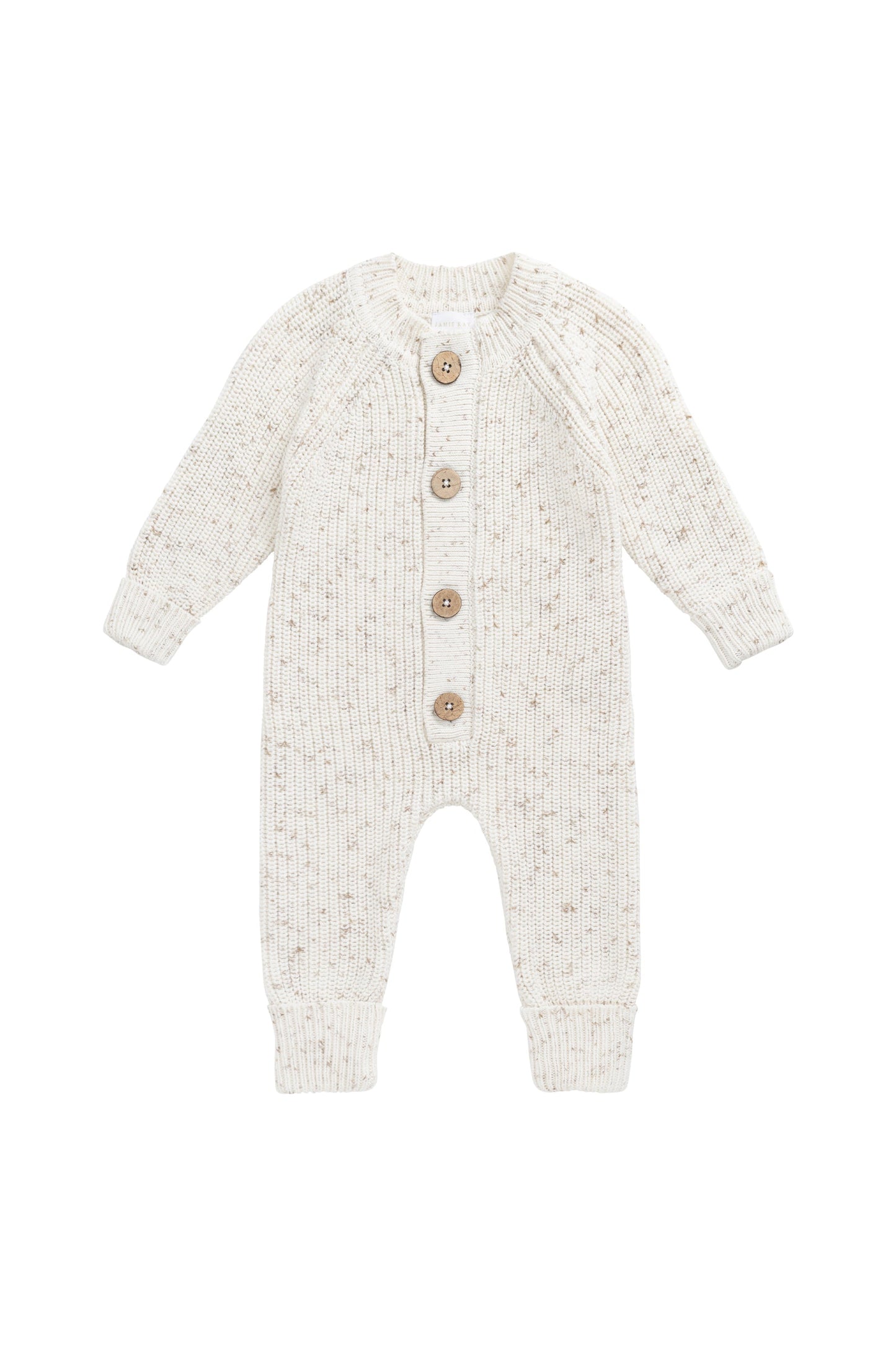 Alfie Knitted Onepiece - Oatmeal Hay Fleck