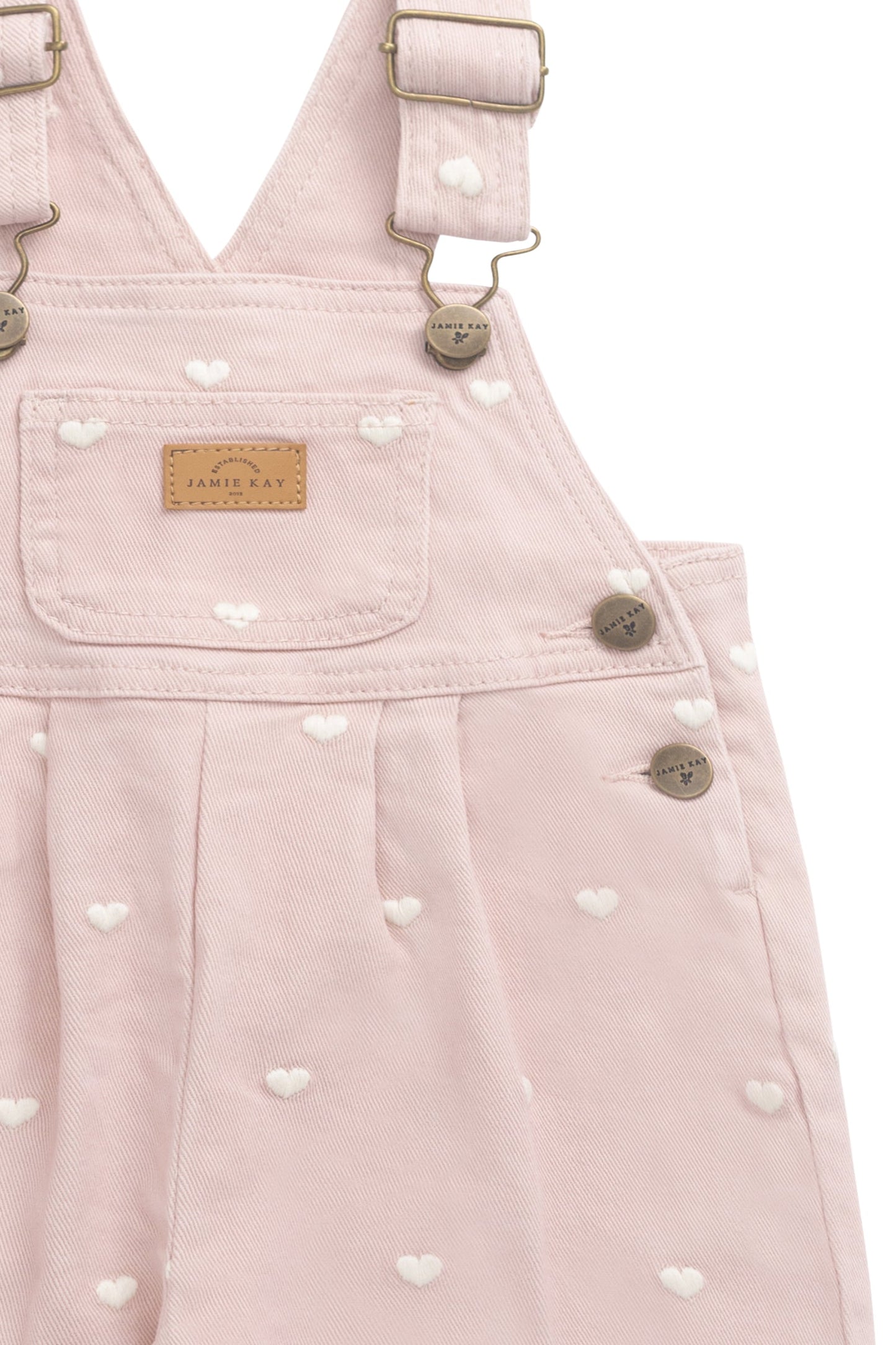 Blair Overall - Petite Heart Peach