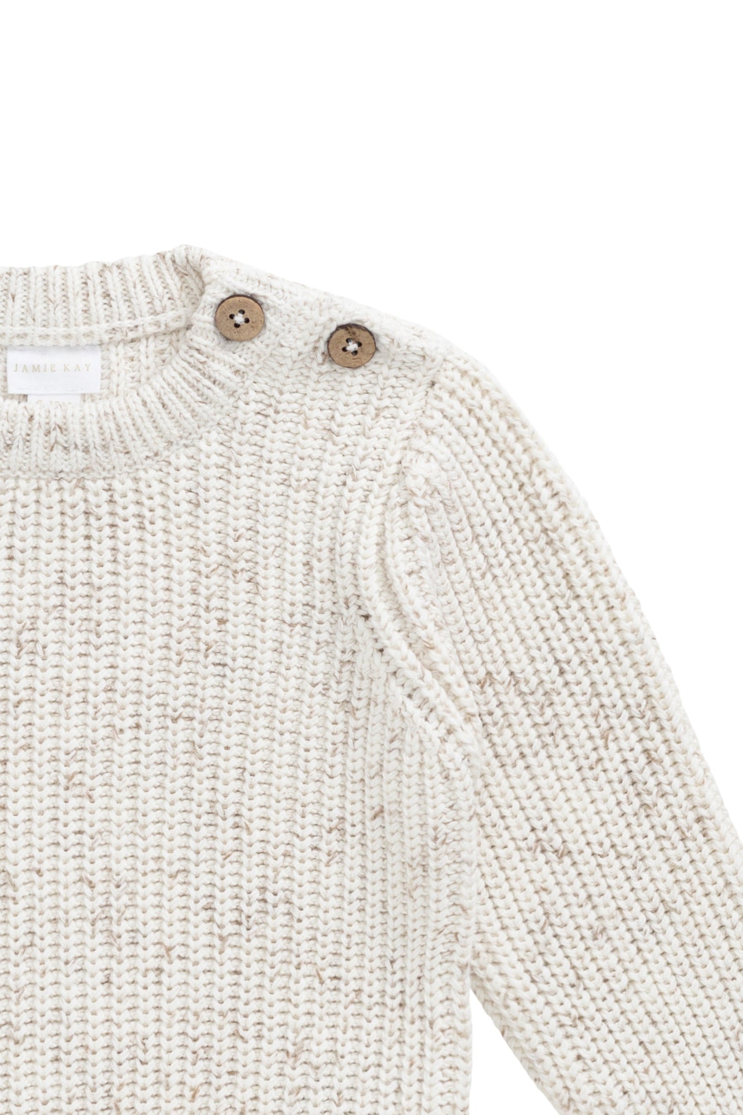 Harry Knit Jumper - Oatmeal Hay Fleck