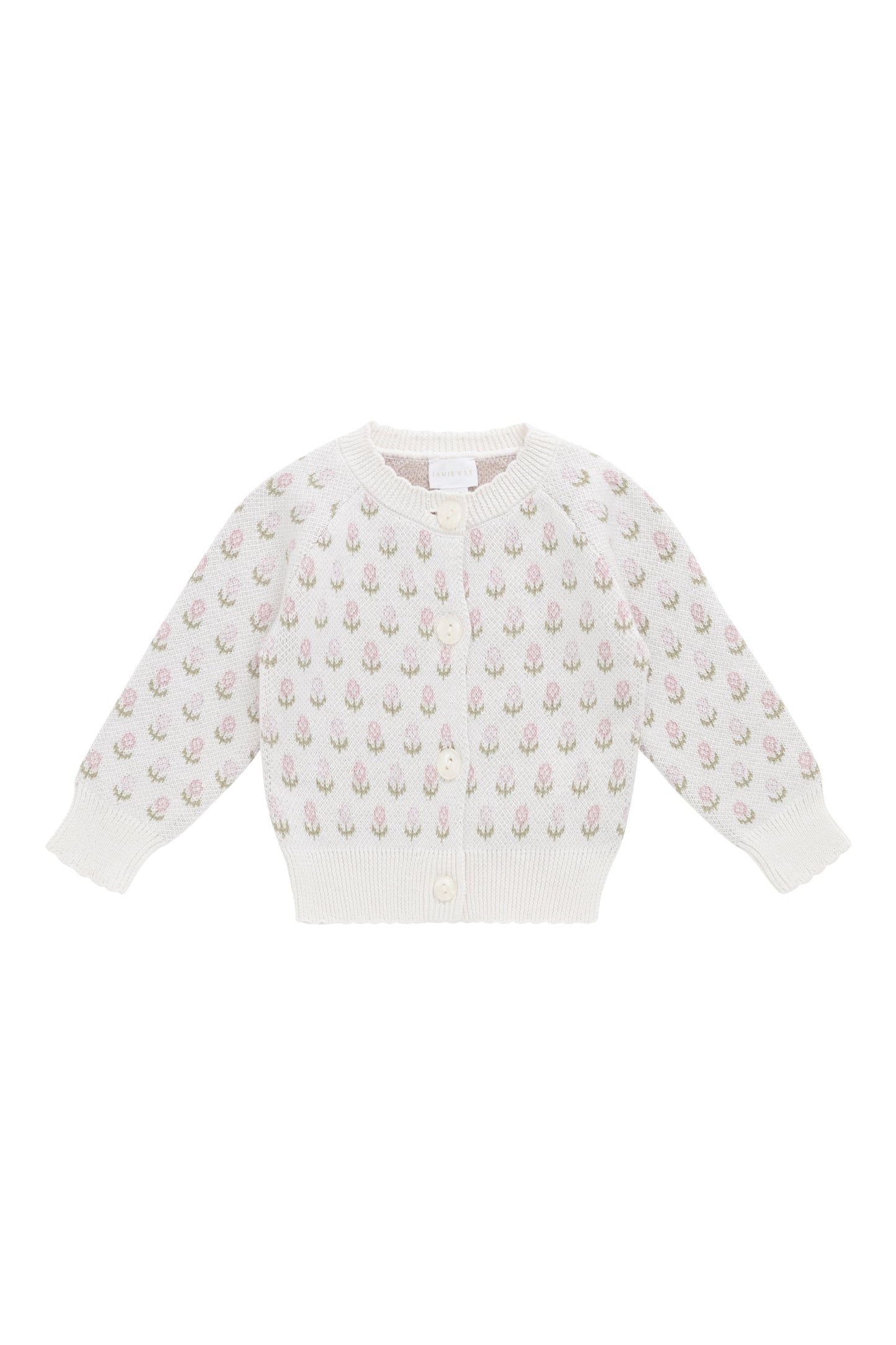 Olivia Cardigan - Olivia Jacquard Slightly Pink