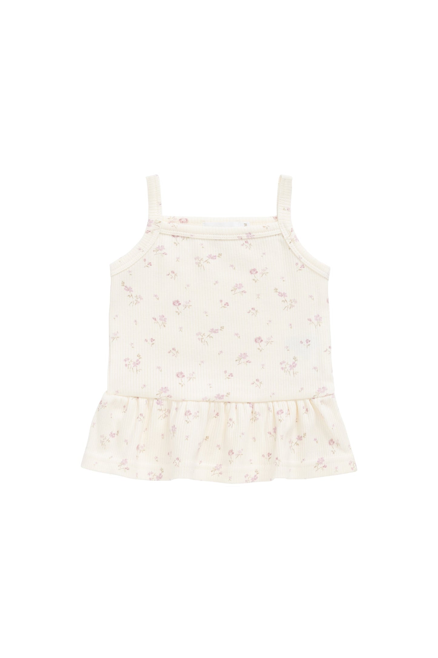 Organic Cotton Fine Rib Lillian Top - Caroline Egret