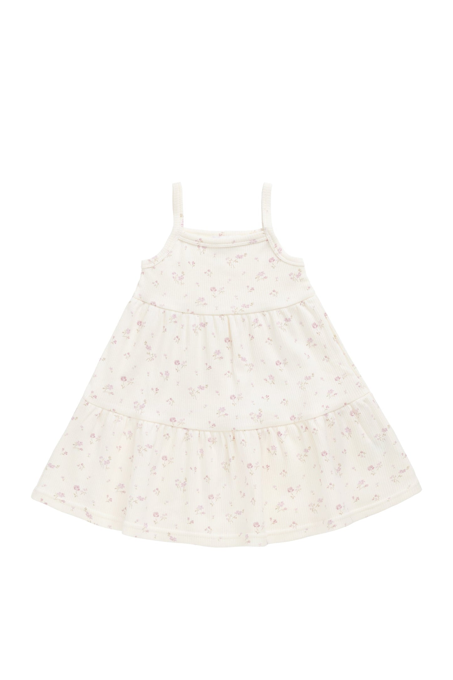 Organic Cotton Fine Rib Matilda Dress - Caroline Egret