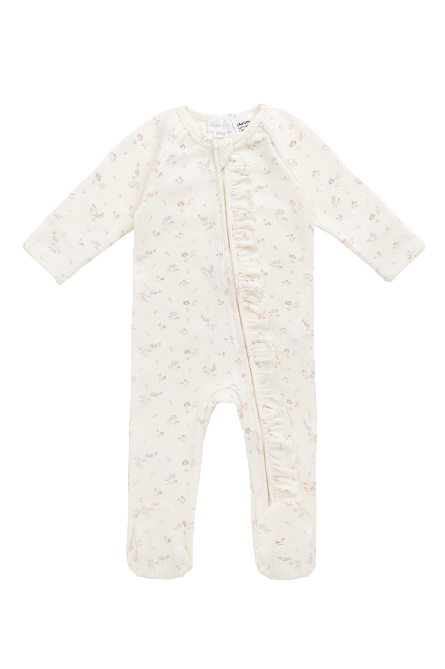 Organic Cotton Fine Rib Melanie Onepiece - Caroline Egret