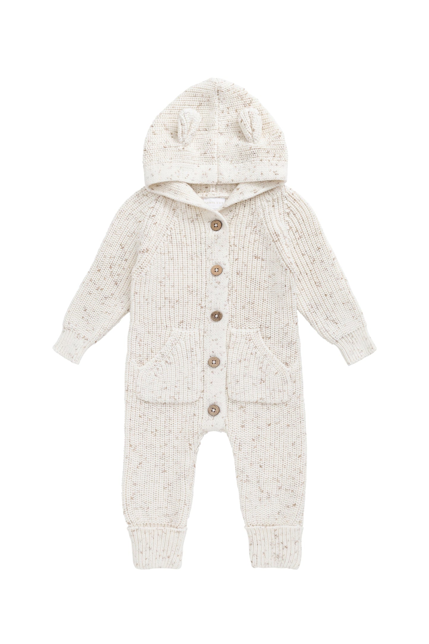 Bear Knit Onepiece - Pistachio Fleck