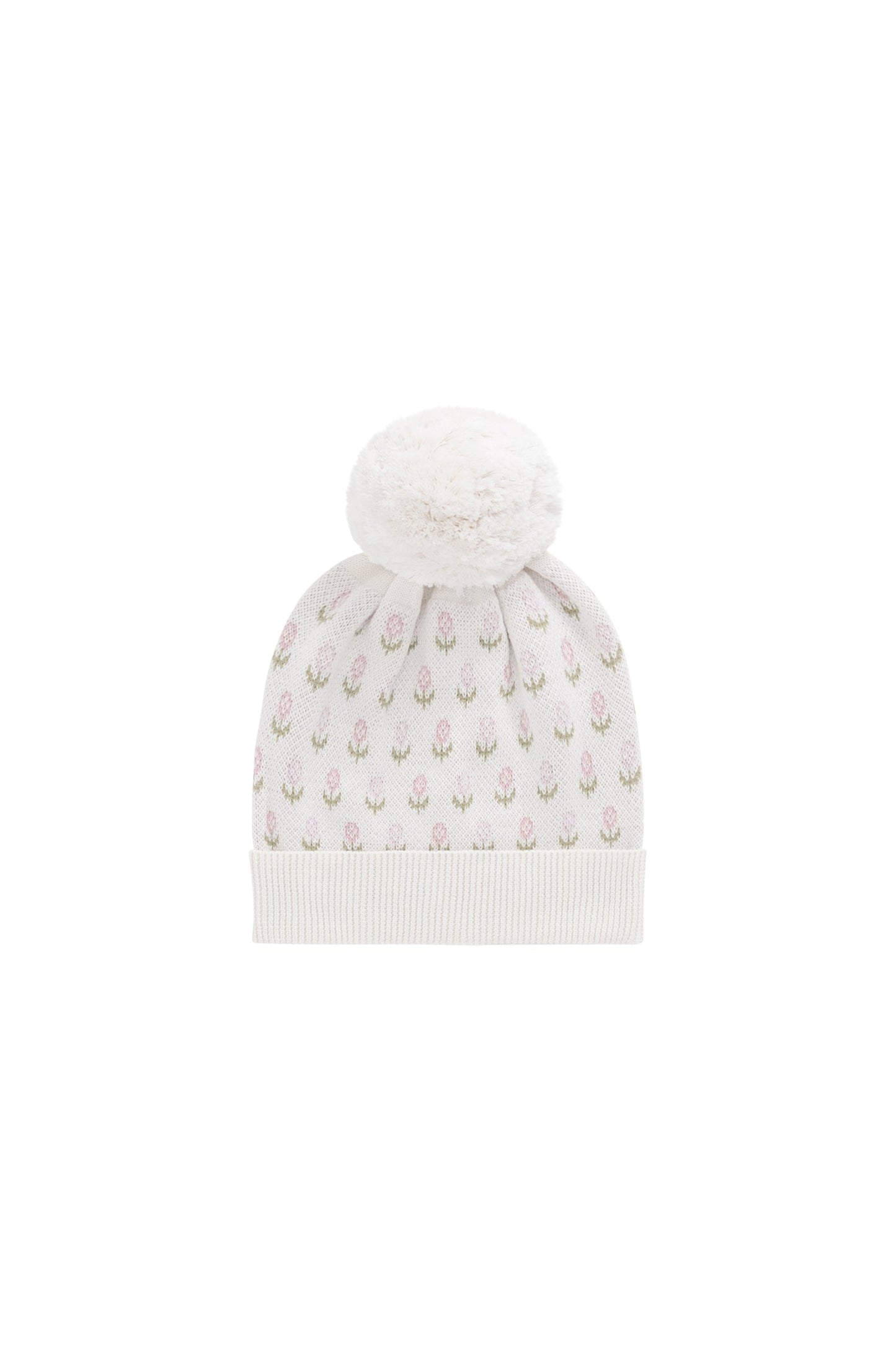Savannah Beanie - Olivia Jacquard Slightly Pink