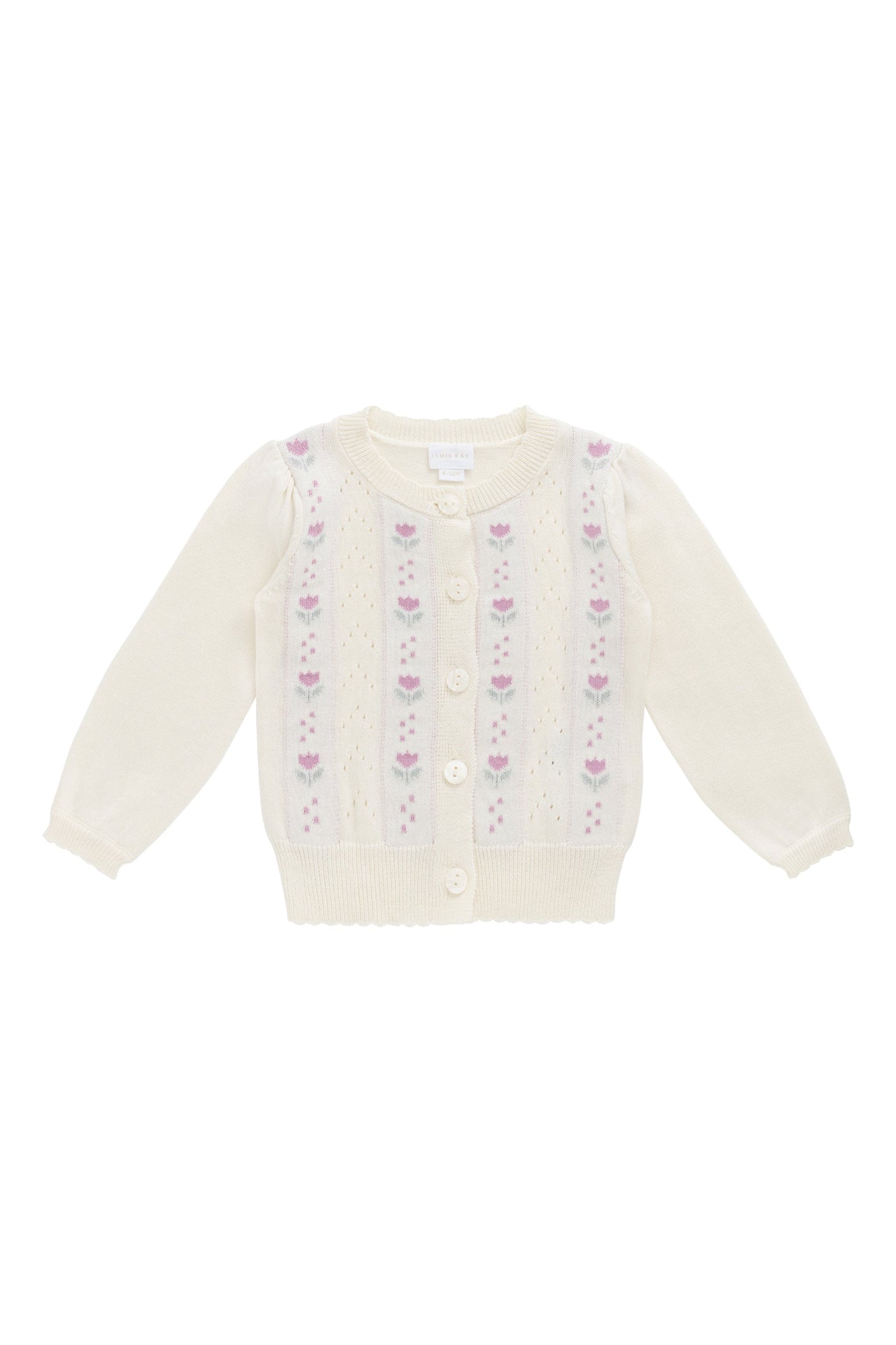 Willow Cardigan - Willow Jacquard Parchment