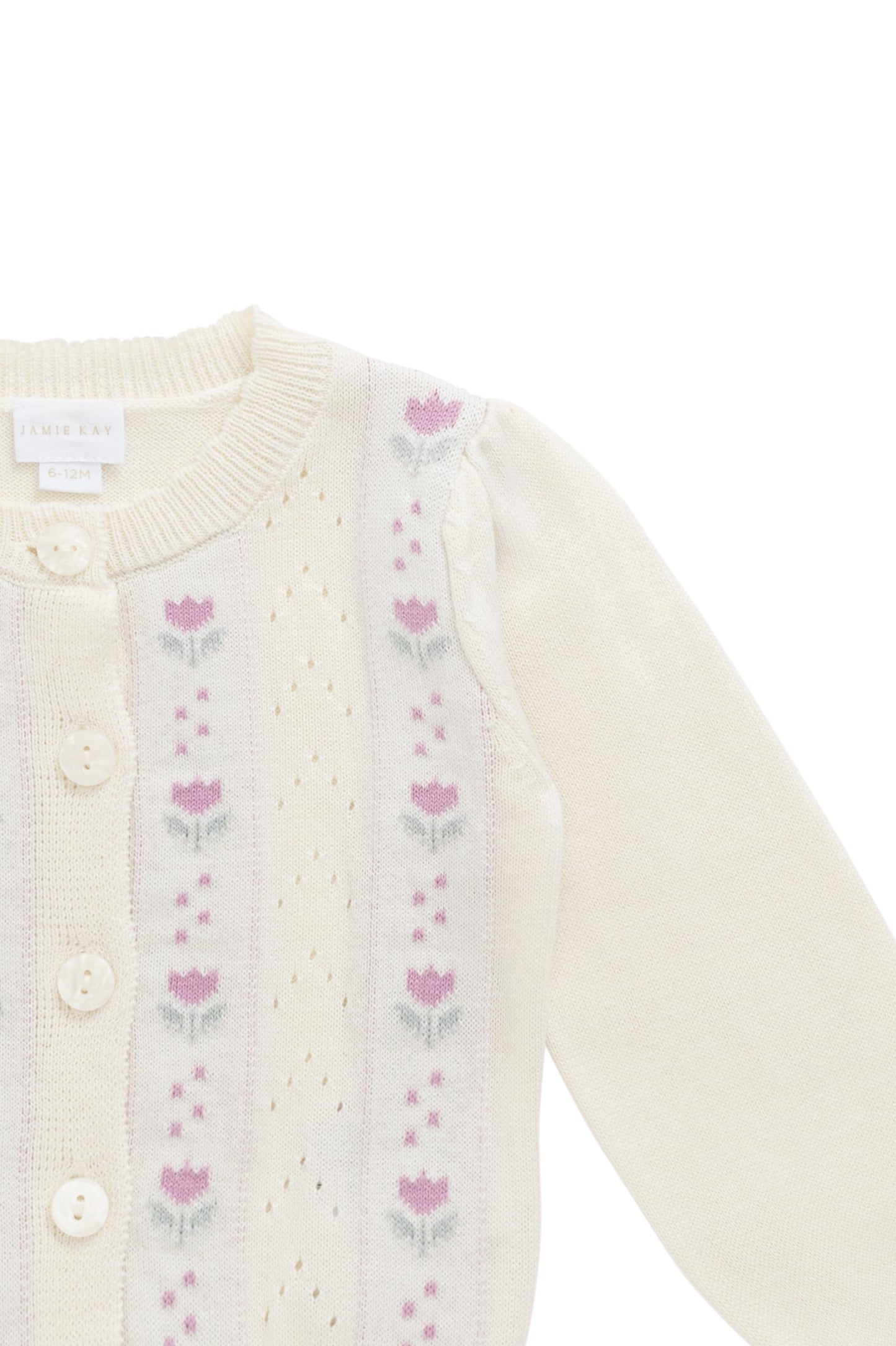 Willow Cardigan - Willow Jacquard Parchment