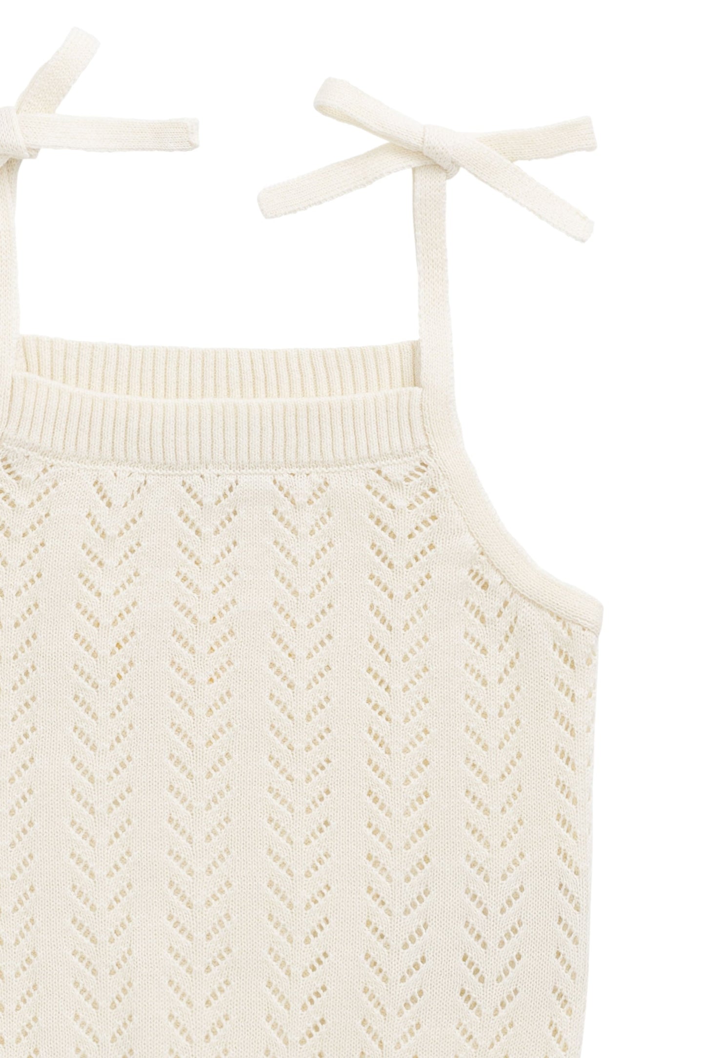 Aria Knitted Singlet - Parchment