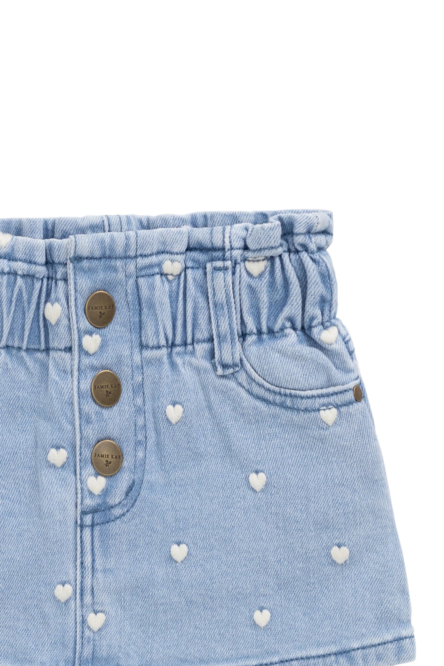 Briella Skirt - Petite Heart Denim