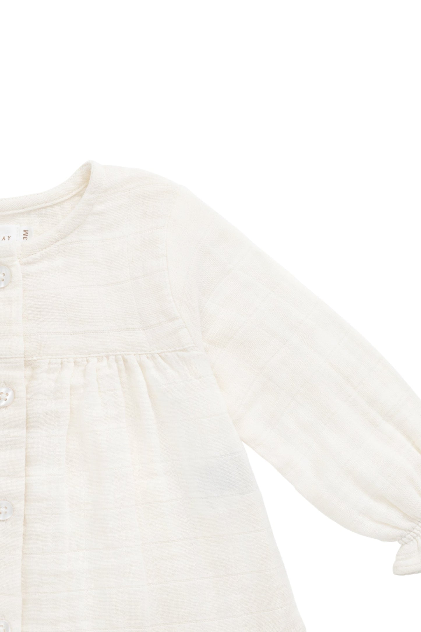 Organic Cotton Muslin Eloise Top - Parchment